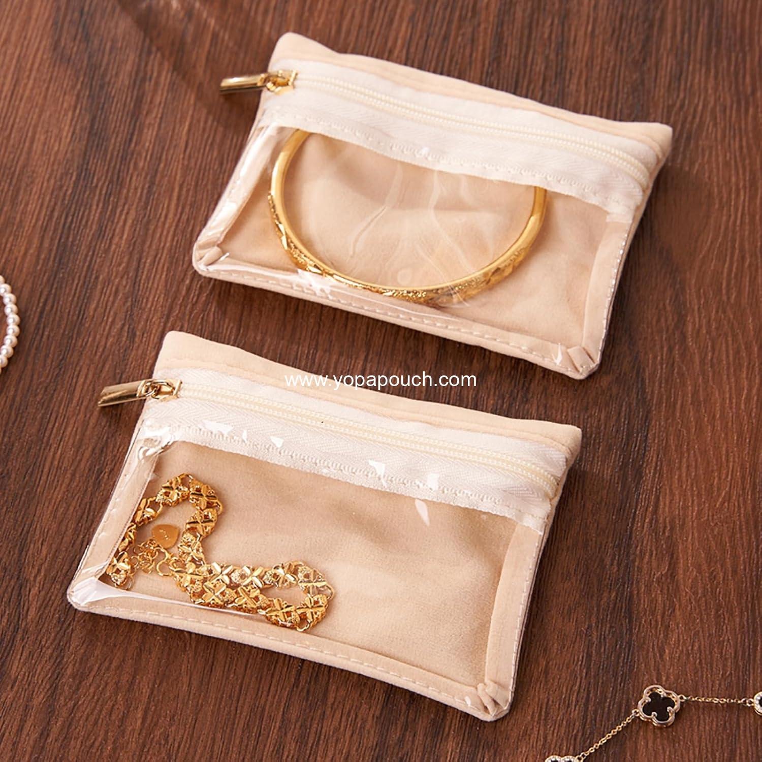 Wholesale Travel Jewelry Organizer, 6 Velvet Zipper Bags Jewelry Box for Women, Ideal Teacher Appreciation, Wedding, and Birthday Gifts, Trendy Gift Box Packaging (6 BAG) Supplier