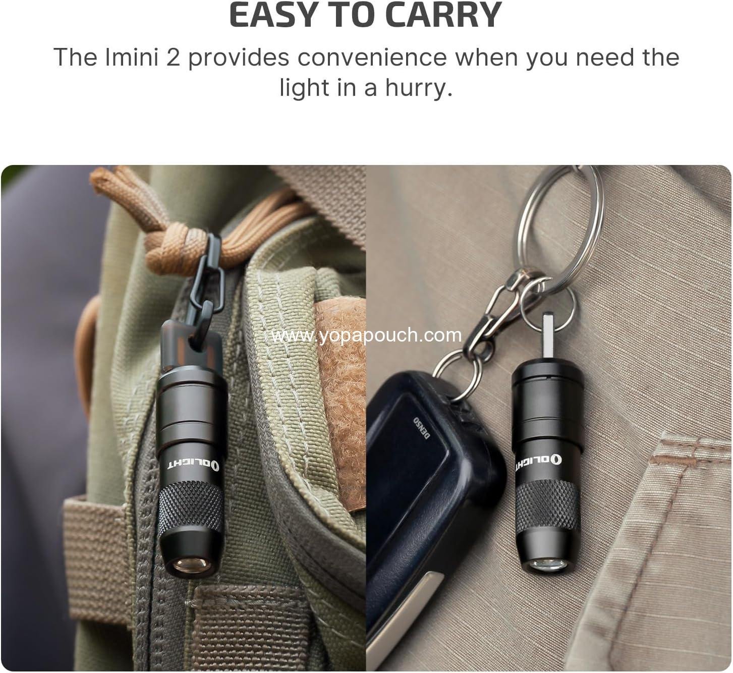 Wholesale EDC Rechargeable Keychain Flashlight, 50 Lumens Compact Portable Mini LED Keyring Light with Built-in Battery for Everyday Carry and Emergencies (Black) Manufacturer