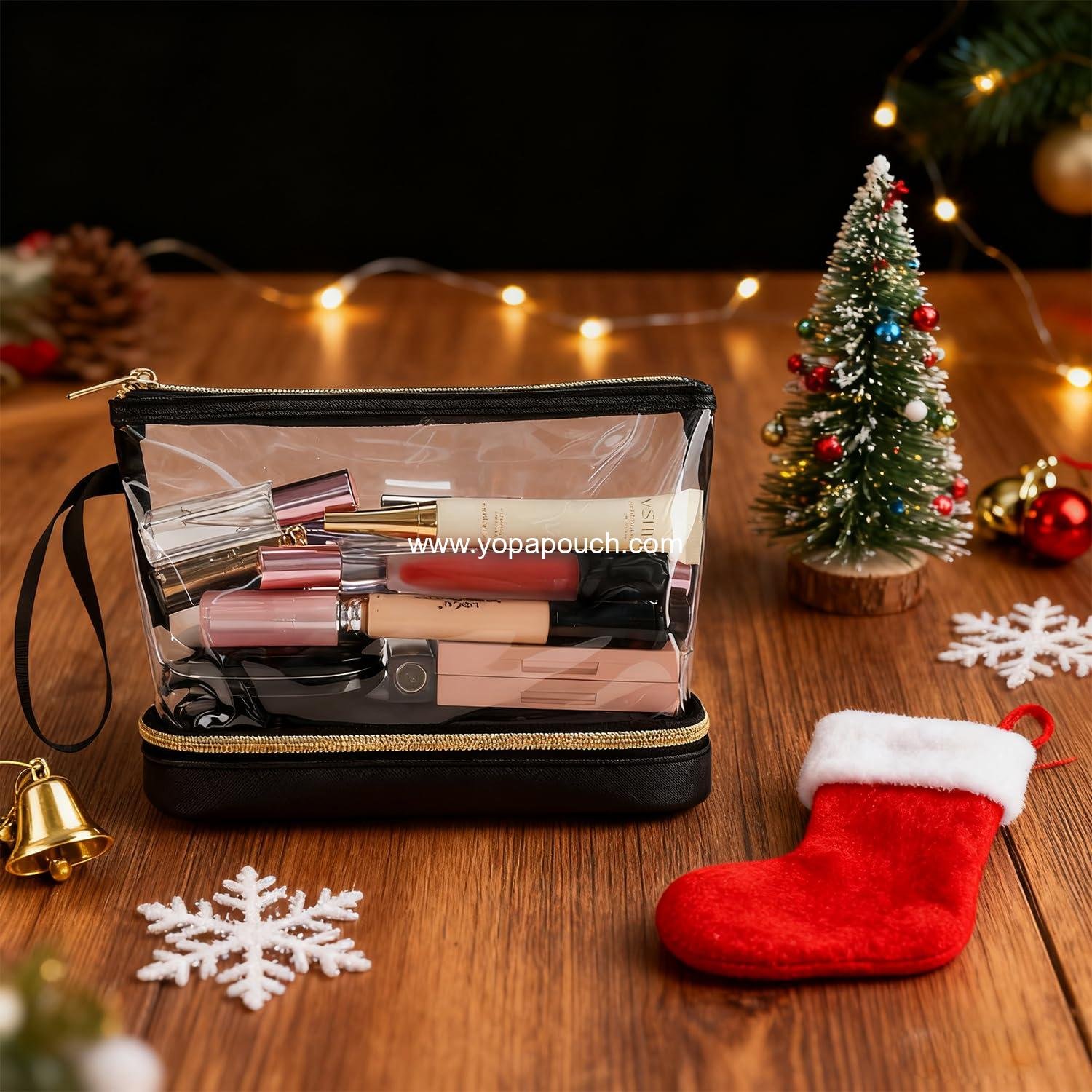 Wholesale Clear Cosmetic Bag, TSA Approved Travel Makeup Organizer, Waterproof Pouch for Women, Toiletries and Accessories, Factory