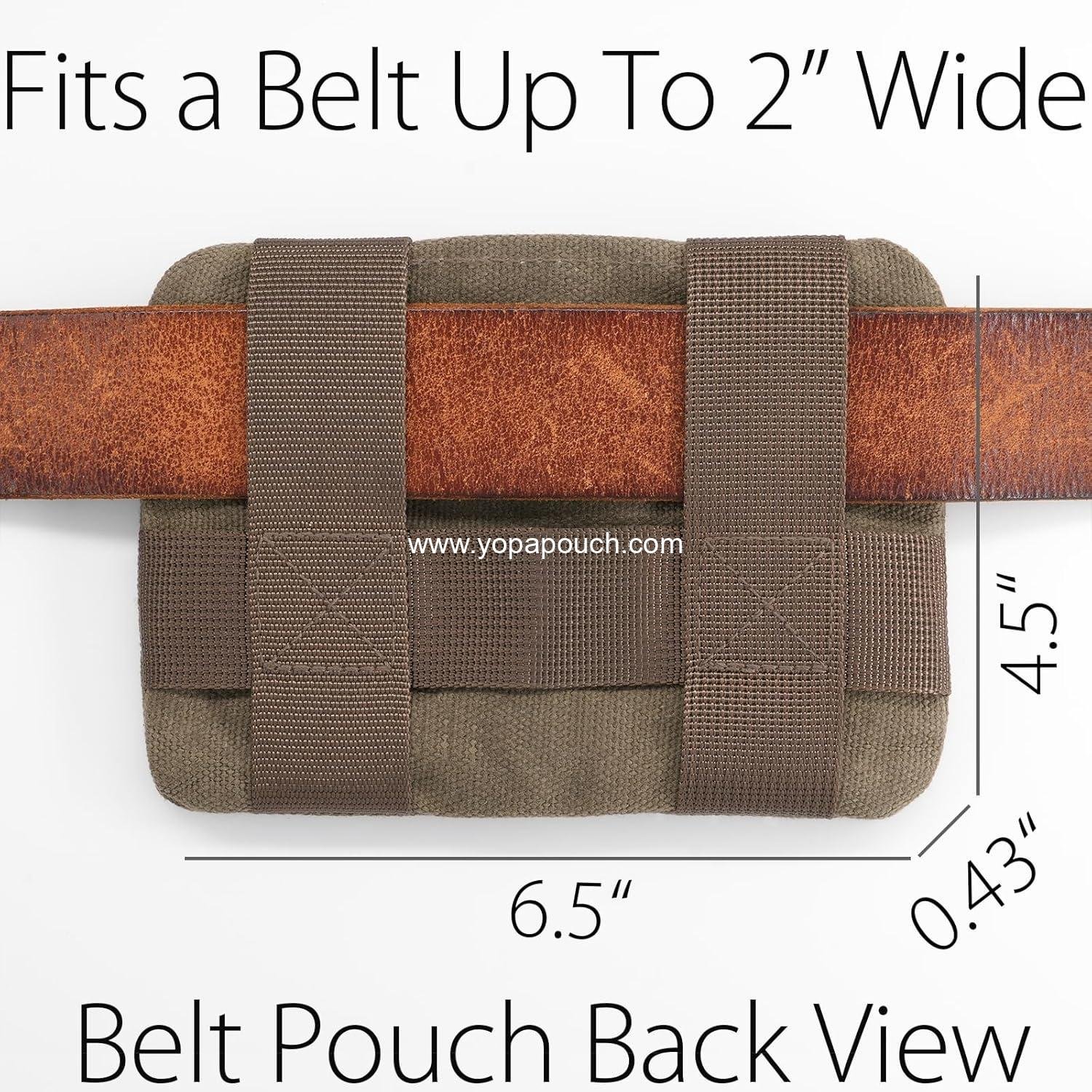 Wholesale Compact EDC Pouch for Men Women, YKK Zipper Anti-theft Wallet, Waist Pack for Traveling Hiking, Water Resistant Waxed Canvas, Olive, Manufacturer