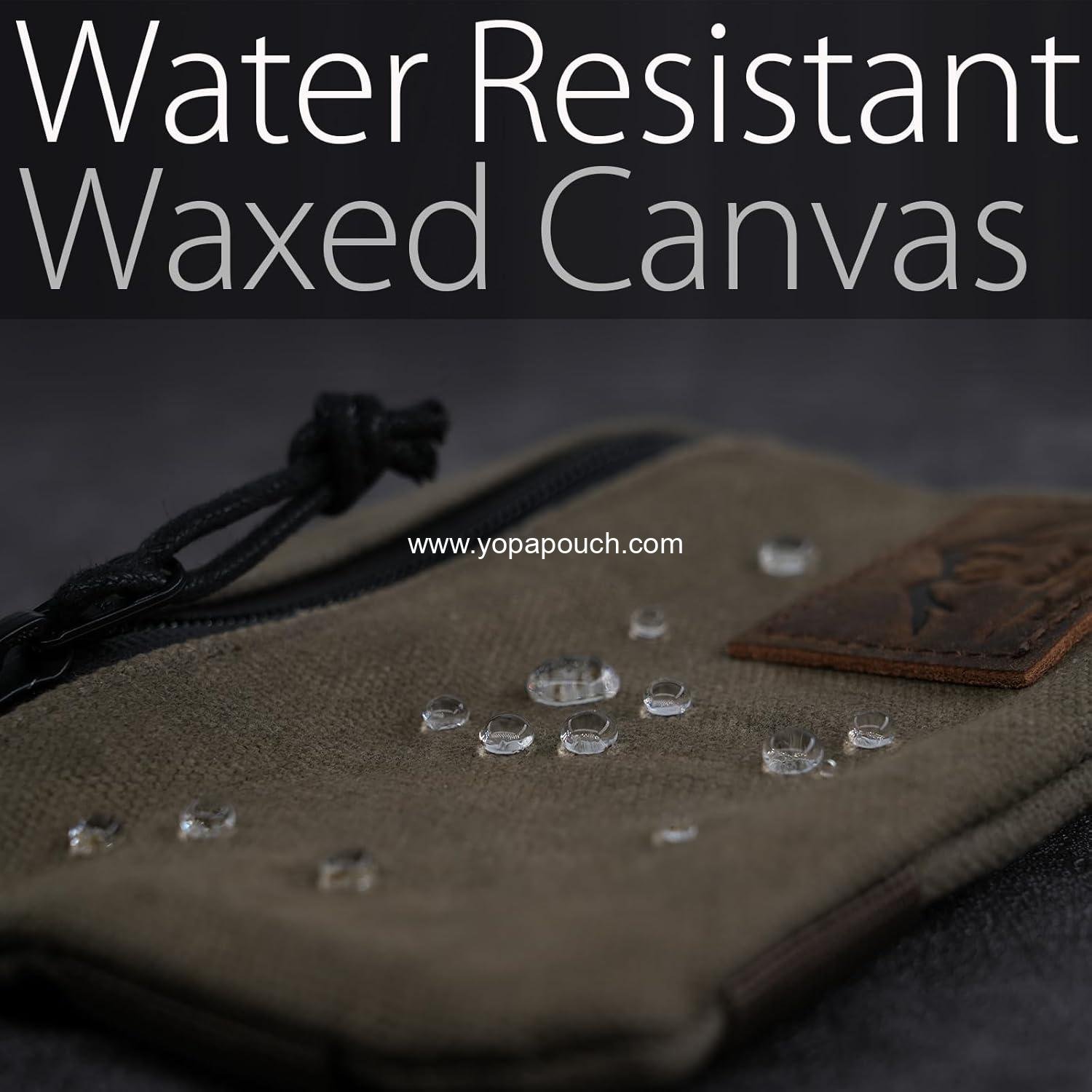 Wholesale Compact EDC Pouch for Men Women, YKK Zipper Anti-theft Wallet, Waist Pack for Traveling Hiking, Water Resistant Waxed Canvas, Olive, Manufacturer