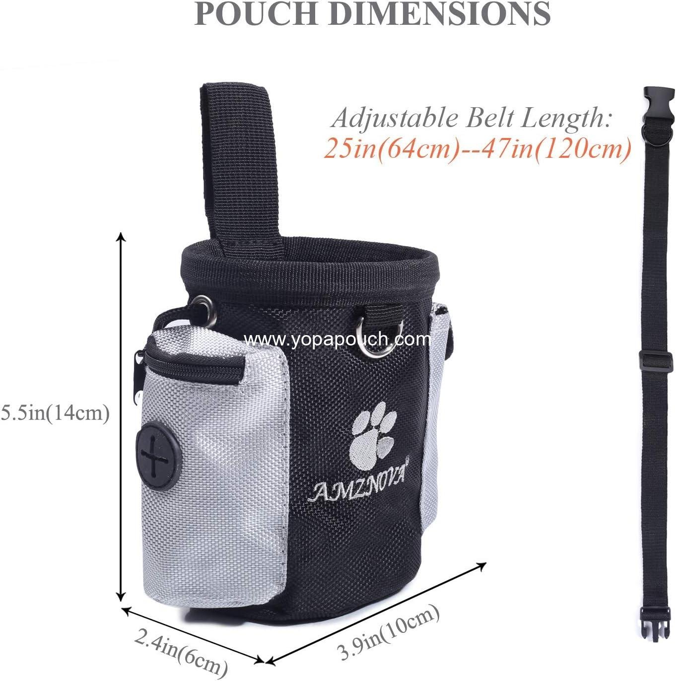 Wholesale Dog Treat Pouch with Waist Belt & Clicker, Training & Walking Snack Fanny Pack, Holds 3 Cups, Black, Manufacturer