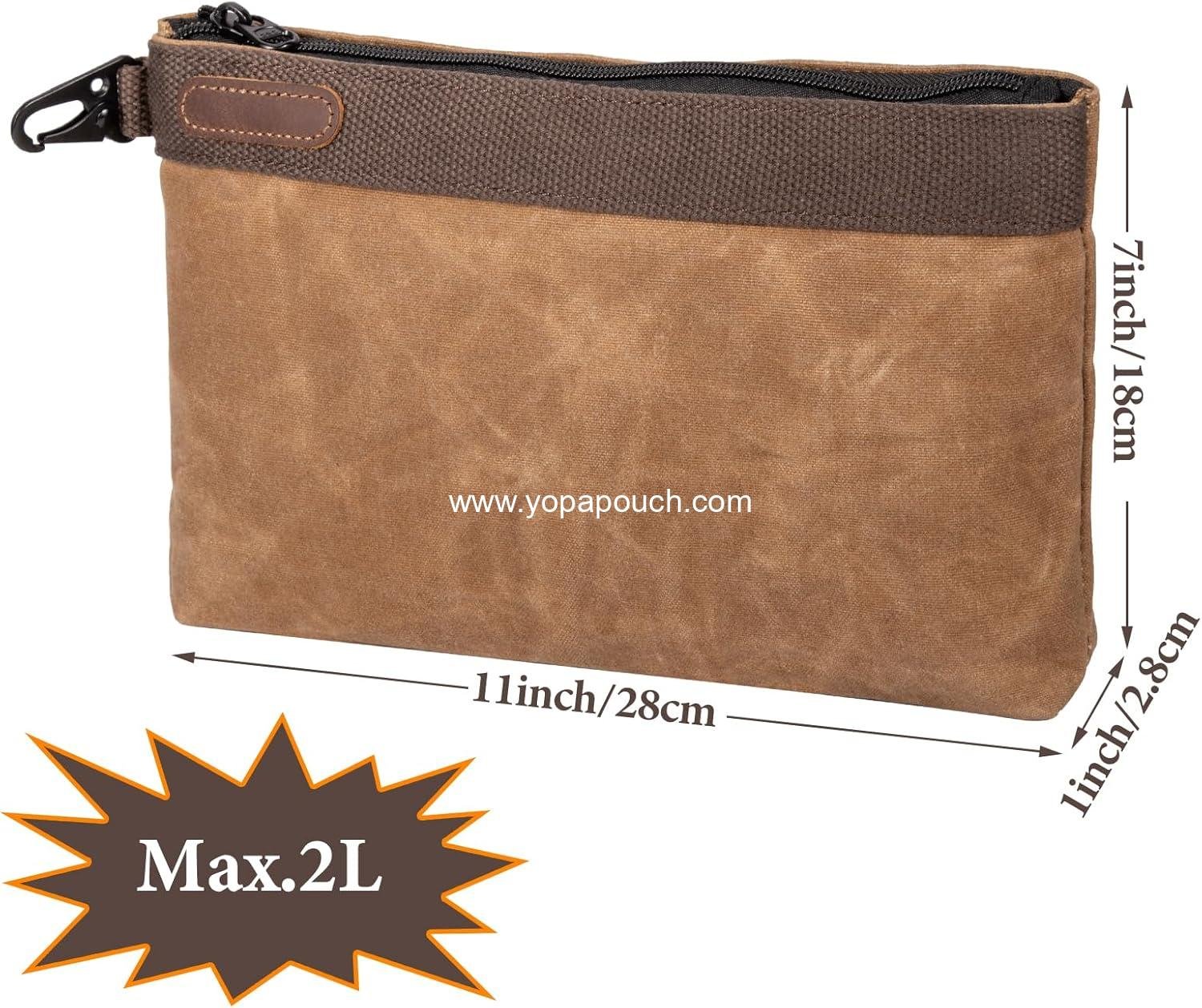 Wholesale Waxed Canvas Tool Pouches 4 Pack – Heavy-Duty 11-Inch Waterproof Zipper Bags for Tools, Cables, Gear & Supplies – Rugged Organizer Bags Supplier