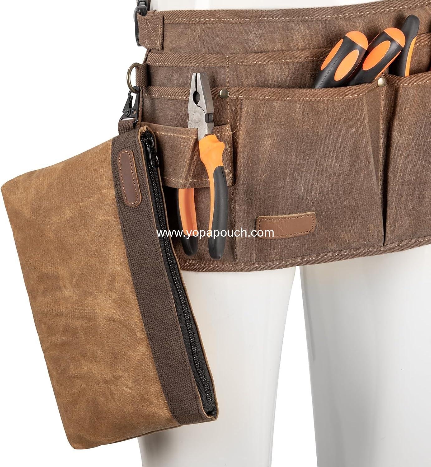 Wholesale Waxed Canvas Tool Pouches 4 Pack – Heavy-Duty 11-Inch Waterproof Zipper Bags for Tools, Cables, Gear & Supplies – Rugged Organizer Bags Supplier