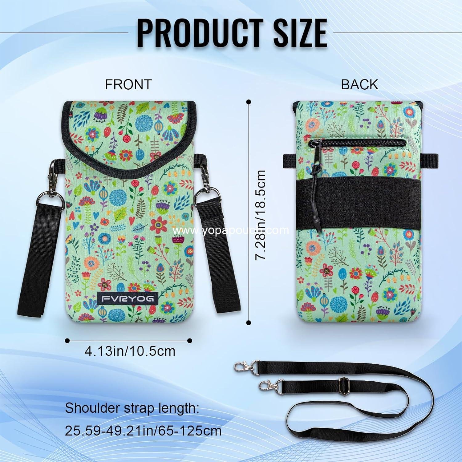 Wholesale Neoprene Phone Sleeve Pouch Case Bag for iPhone 16/15 Plus with Crossbody Strap and Neck Lanyard for Men and Women - Supplier