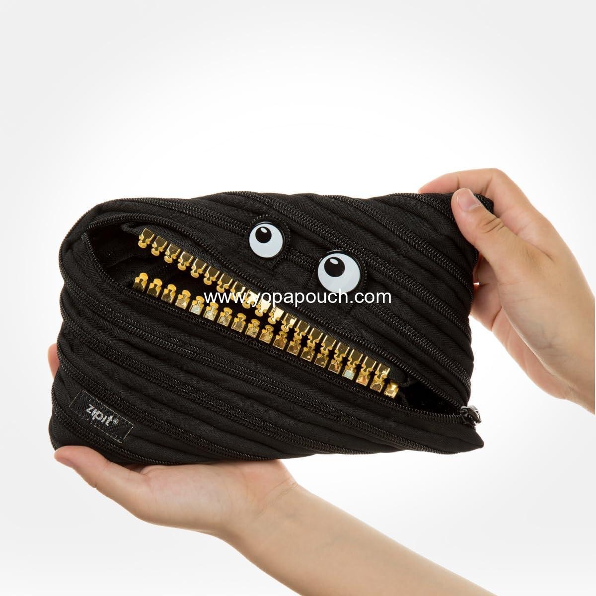 Wholesale Large Pencil Case for Kids, Cute Zipper Pouch for Boys, Girls, and Teens, Stationery Bag for School, Black - Supplier