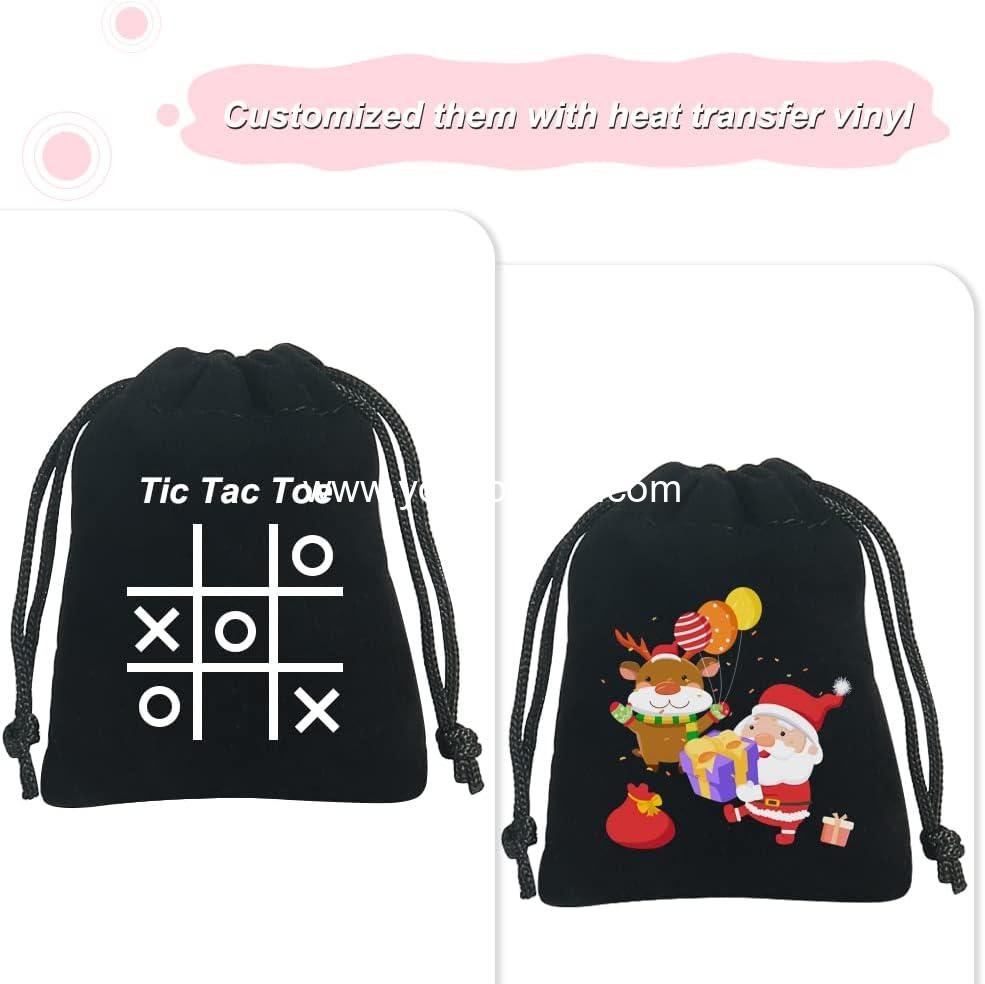 Wholesale 50pcs Velvet Jewelry Bags 3x4 Inch Black Drawstring Gift Pouches Coin Purse for Dice Small Business Party Favor Supplier