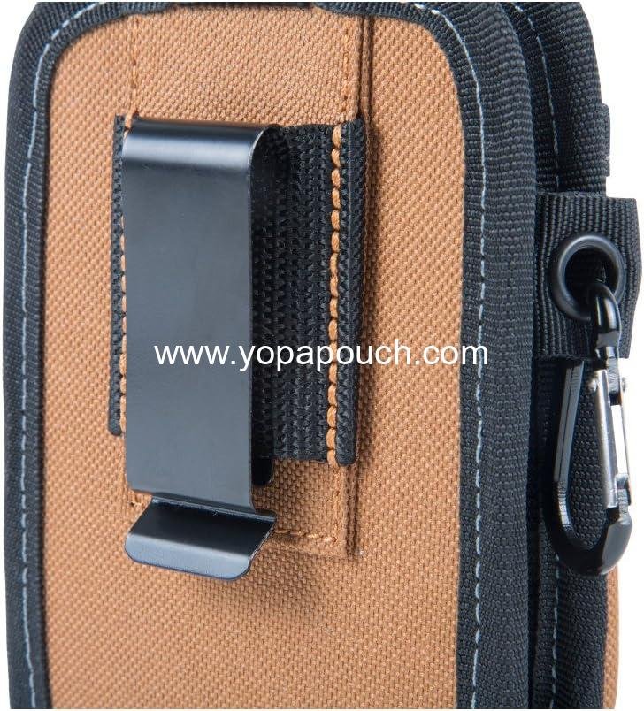 Wholesale 2-Compartment Large Phone Pouch, Universal-fit Steel Clip for Tool Belt, Security Strap, Carabiner for Quick-Clip Key Storage - Supplier