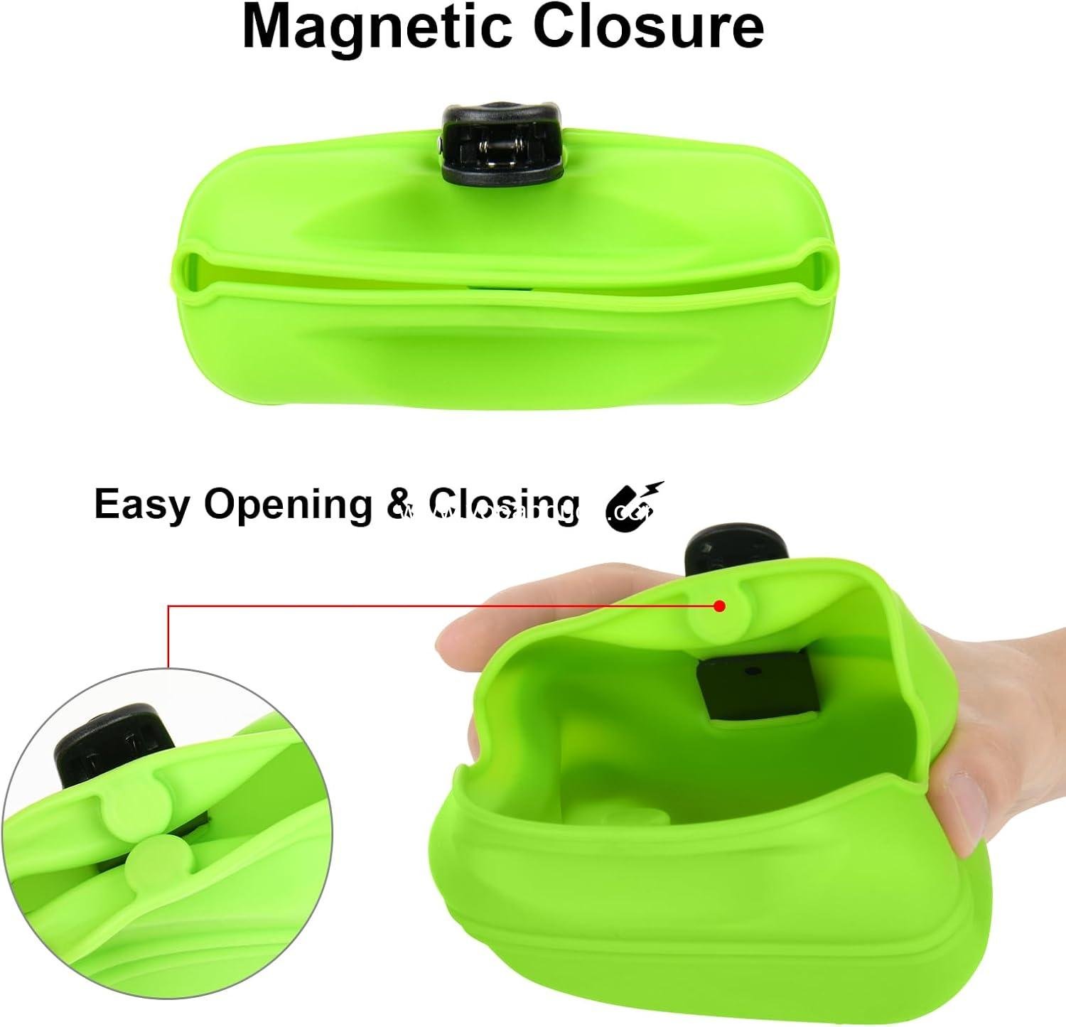 Wholesale Silicone Pet Treat Bags - 2 Pcs Portable Dog Training Pouch with Buckle Closure and Waist Clip for Pet Training, Manufacturer