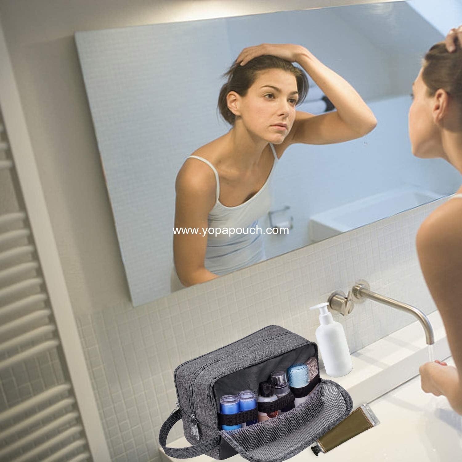 OEM Water Resistant Hanging Toiletry Bag for Men, Small Travel Dopp Kit (Denim Grey) Supplier