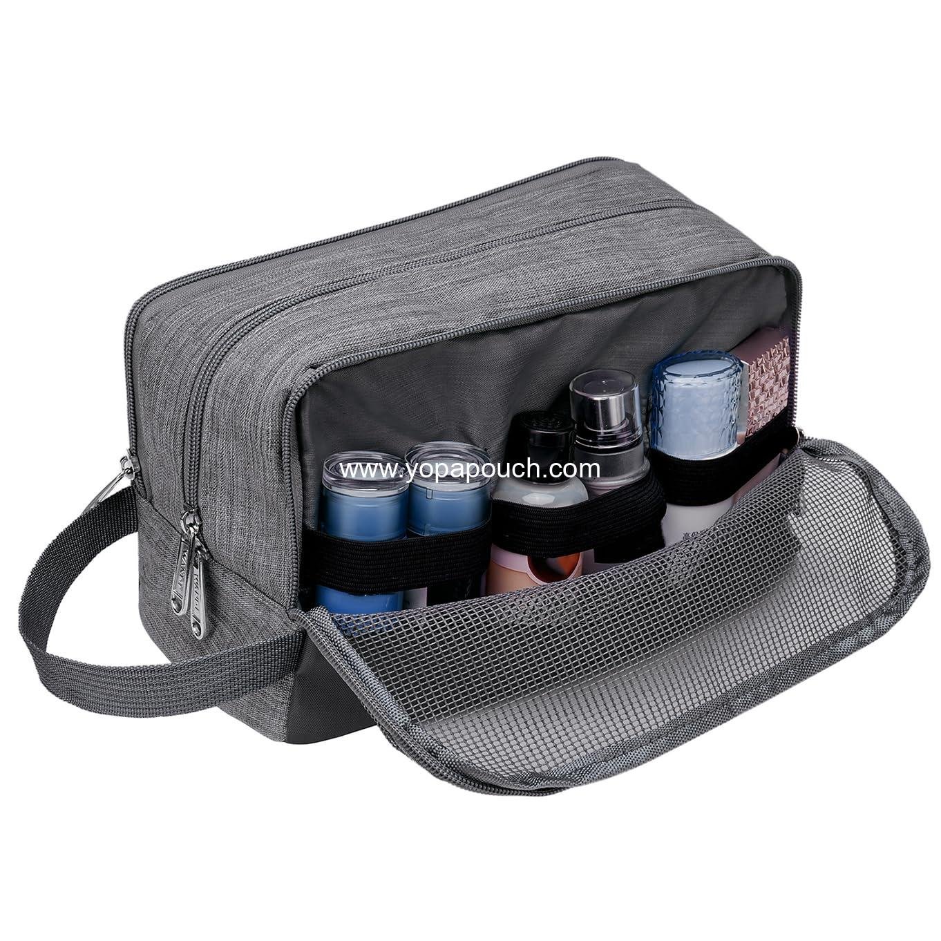 OEM Water Resistant Hanging Toiletry Bag for Men, Small Travel Dopp Kit (Denim Grey) Supplier