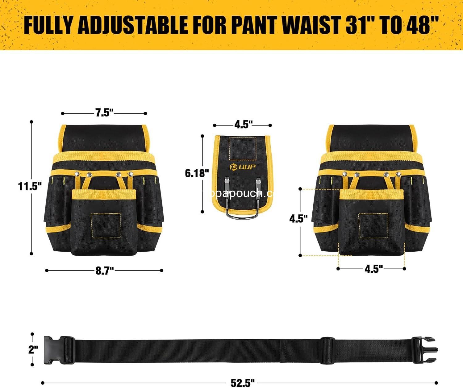 Wholesale Magnetic Tool Belt for Men - 26 Pocket Heavy Duty Tool Pouch, Detachable Adjustable Waist Holder for Handyman, Contractor, Mechanic, Plumber, Roofer, Carpentry, Dad Gift Supplier
