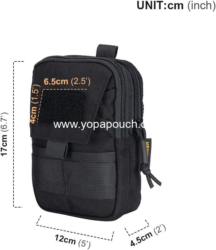 Wholesale Tactical Molle EDC Pouch Nylon Belt Waist Bag Camping Hiking Organizer with Cellphone Holster for iPhone 12 Pro, 12, 11 Pro Max, XS Max, XR, XS, X, 8 Plus, 8, 7, 6 and Samsung Galaxy Note 9, S9 - Supplier