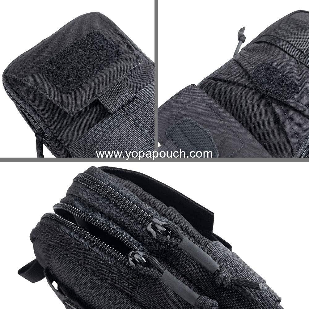 Wholesale Tactical Molle EDC Pouch Nylon Belt Waist Bag Camping Hiking Organizer with Cellphone Holster for iPhone 12 Pro, 12, 11 Pro Max, XS Max, XR, XS, X, 8 Plus, 8, 7, 6 and Samsung Galaxy Note 9, S9 - Supplier