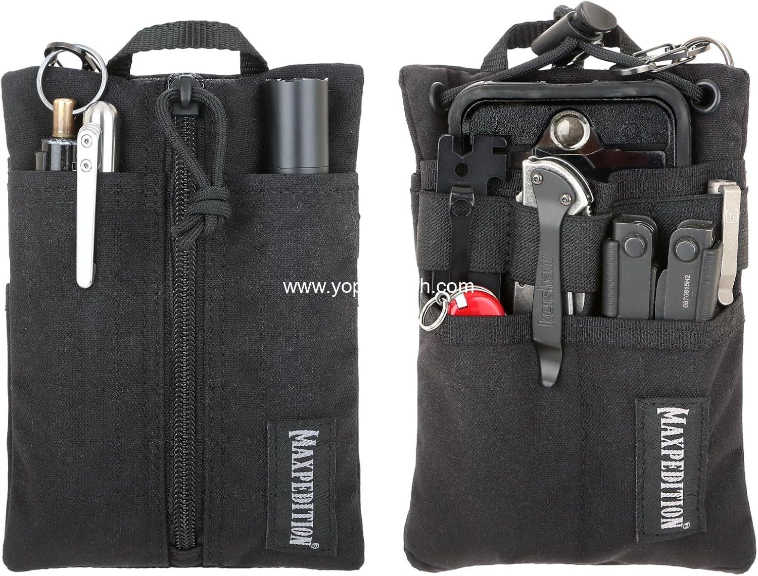 Wholesale Durable EDC Tool Pouch for Men, Neck Wallet with Paracord Lanyard, Holds Flashlight, Multitool, Pen, Notebook - Supplier