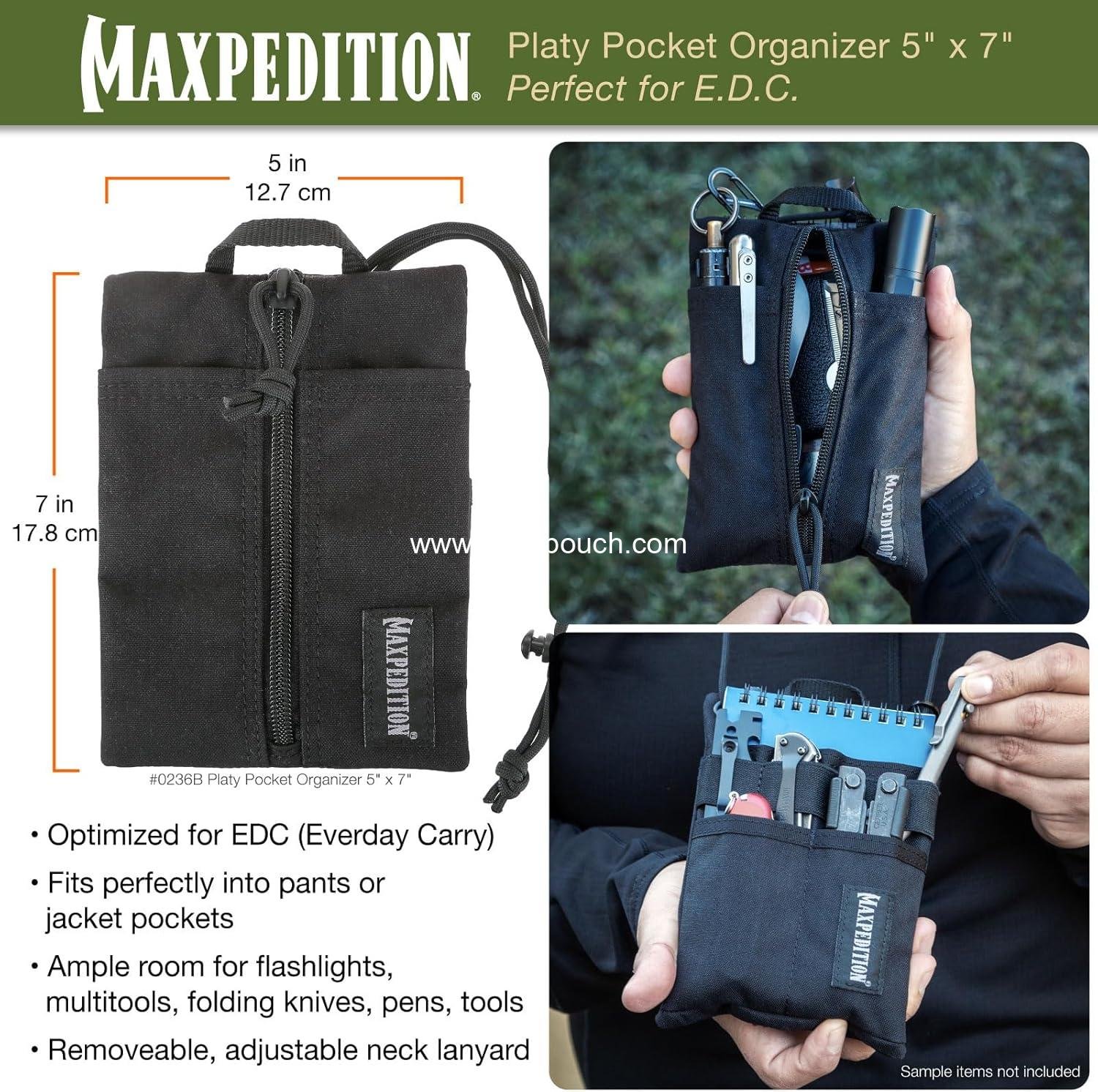 Wholesale Durable EDC Tool Pouch for Men, Neck Wallet with Paracord Lanyard, Holds Flashlight, Multitool, Pen, Notebook - Supplier