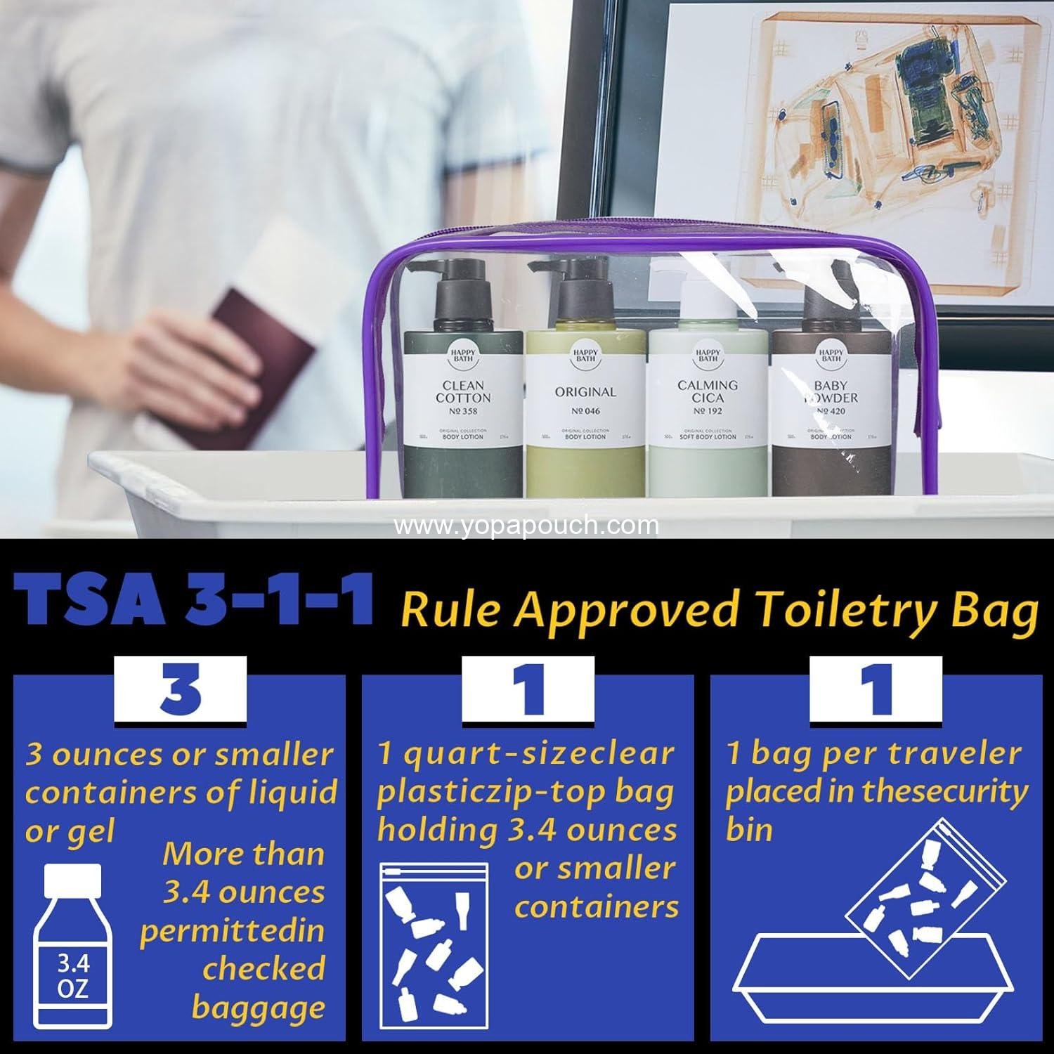 Wholesale 16-Piece Clear Makeup Bag Set - PVC Zippered Toiletry Pouch, Portable Waterproof Cosmetics Organizer for Travel and Bathroom (Purple-M) Supplier