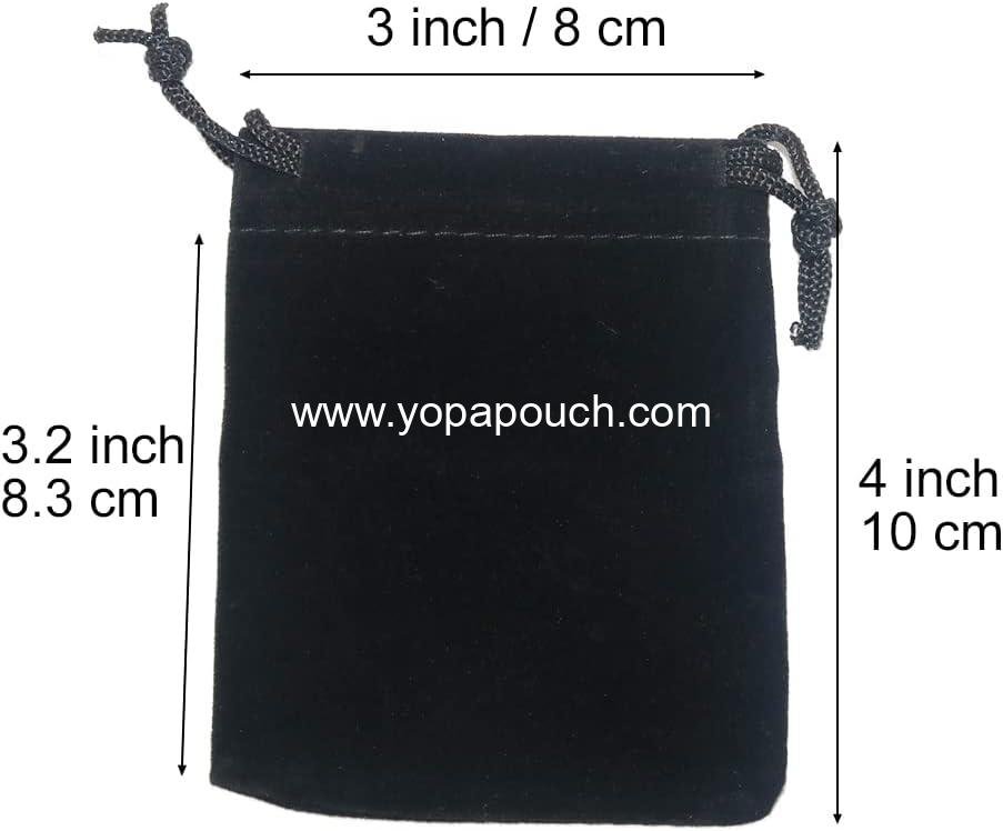 Wholesale Little Velvet Drawstring Pouches, 20pcs Black Cloth Bags for Jewelry Small Gifts (3x4 inches) - Supplier