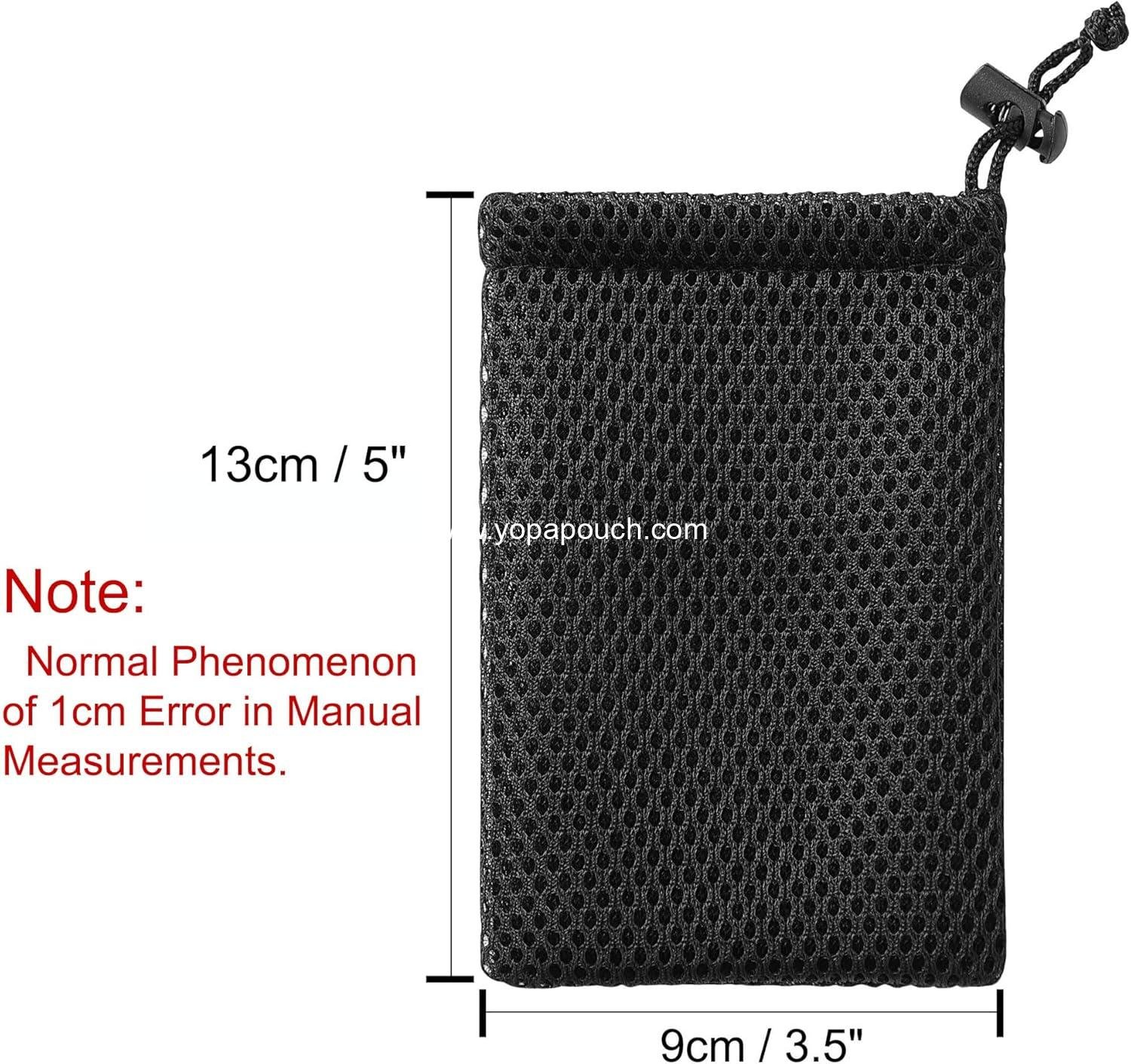 Wholesale Nylon Mesh Drawstring Bags, 5 x 3.5 Inch Small Storage Pouches for MP3, Charger, Earphone, Key - 3pcs Travel Kit Organizer for Lipstick, Cosmetic, Jewelry, Supplier