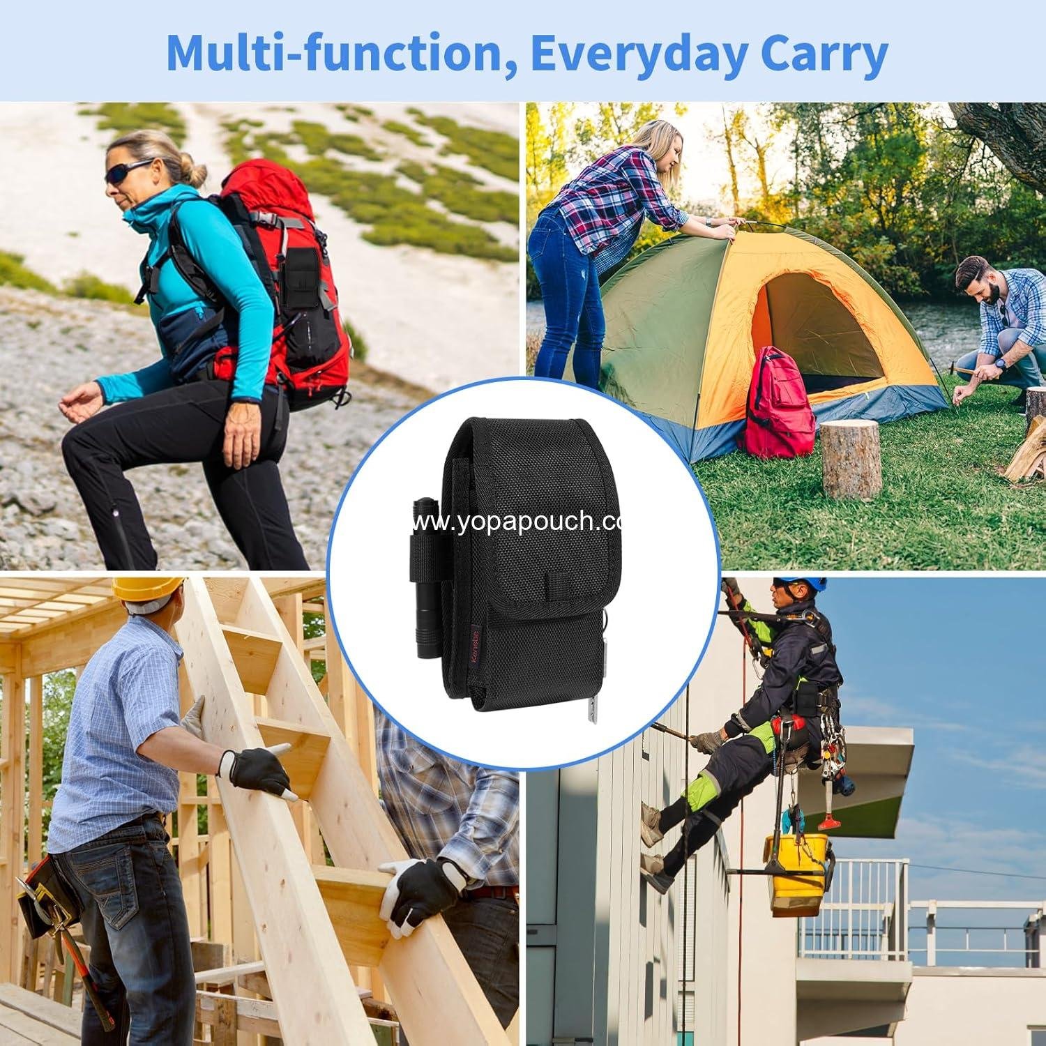 Wholesale Multi-Purpose Tool Holder EDC Pouch, 5-Pocket Tactical Holster and Cell Phone Organizer for Work, Hiking, Camping, Barbecue, Rescue - Supplier