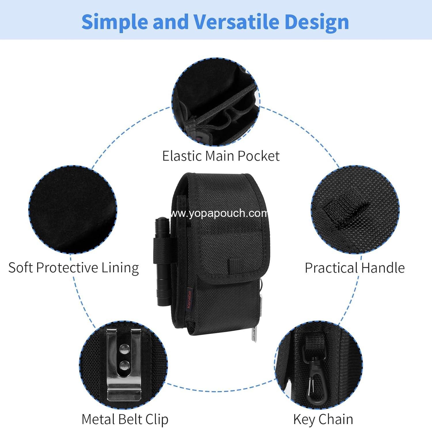Wholesale Multi-Purpose Tool Holder EDC Pouch, 5-Pocket Tactical Holster and Cell Phone Organizer for Work, Hiking, Camping, Barbecue, Rescue - Supplier
