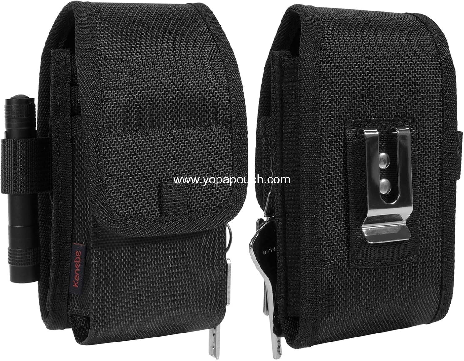 KENOBE Belt EDC Pouch, 5-Pocket Multi-Purpose Tool Holder, Multitool Holster Tactical Pouch Cell Phone Organizer for Work, Hiking, Camping, Barbecue, Rescue