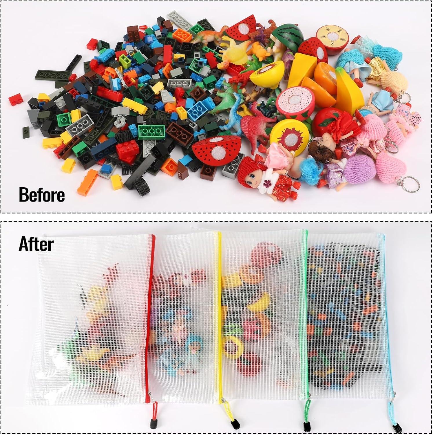 Wholesale 32pcs Mesh Zipper Pouch Bags, Zipper Pouches for Organizing A4 Letter Size Office Supplies, Puzzles - Supplier