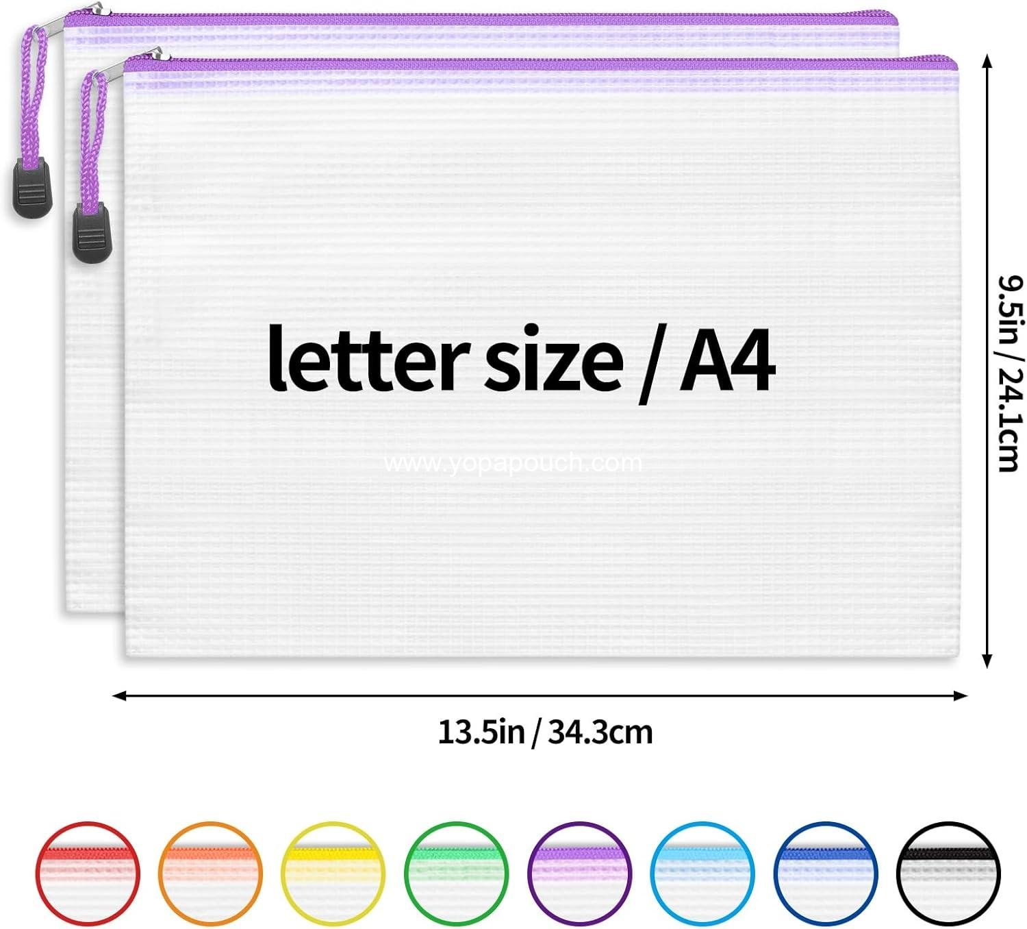 Wholesale 32pcs Mesh Zipper Pouch Bags, Zipper Pouches for Organizing A4 Letter Size Office Supplies, Puzzles - Supplier