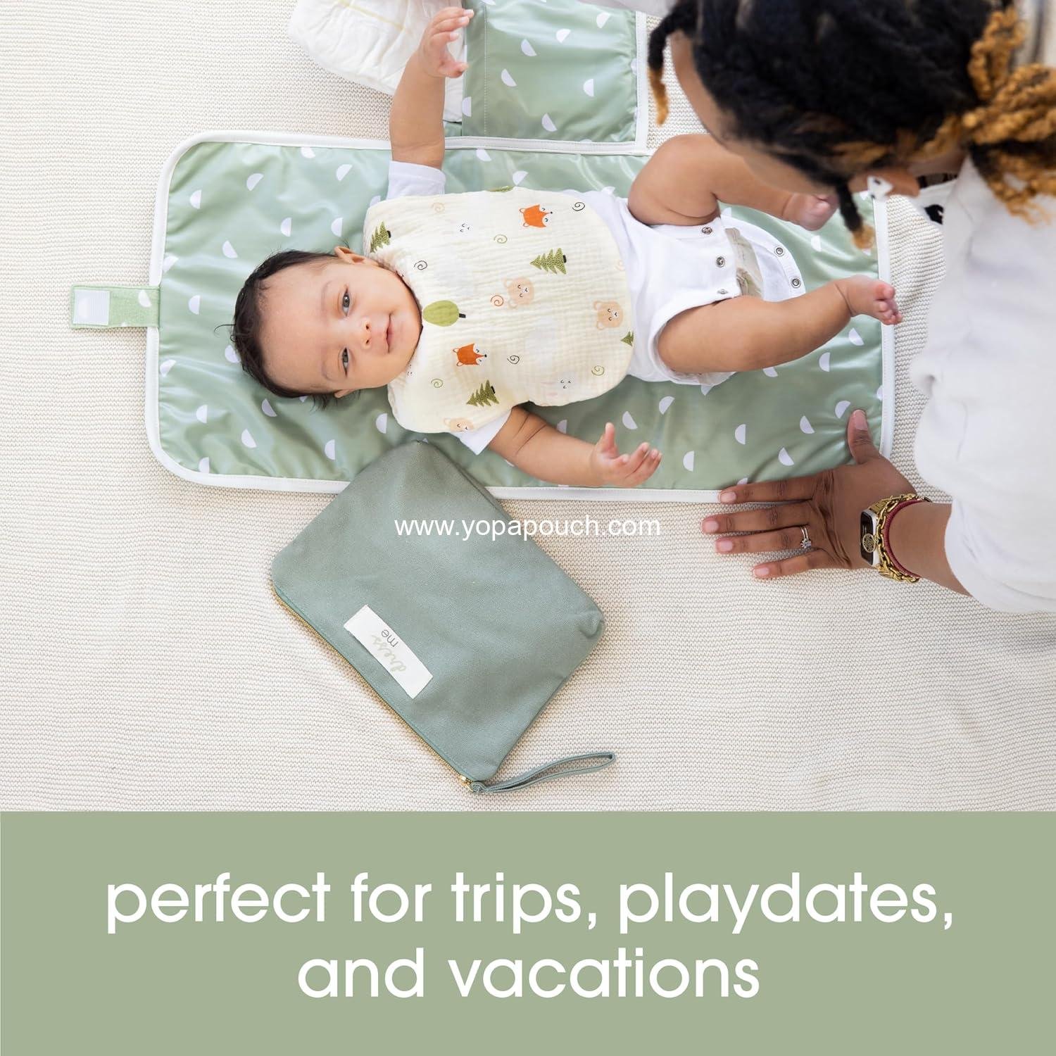 OEM Baby Diaper Bag Organizing Pouch Set – Feed Me, Change Me, Dress Me – Recycled Cotton Zip Pouches for Gender Neutral Diaper Bag Accessories and Baby Essentials Organizer - Set of 3, Supplier