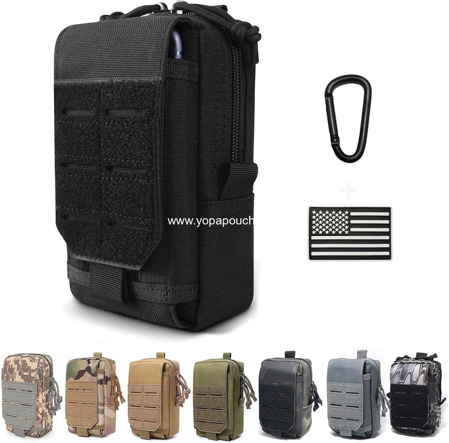 Tactical Molle Utility Pouch Cell Phone Pouch, Waist Bag Belt Pouch for Men, EDC Bag Gadget Organizer Vest Pack Purse Mobile Phone Case Hunting Compact Bag for Runing