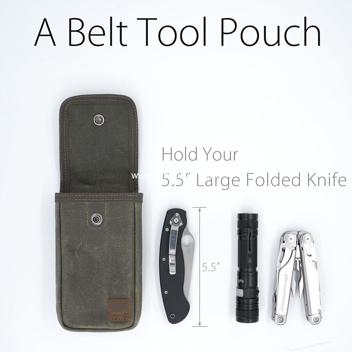 Wholesale EDC Belt Pouch for Men and Women, Waist Bag with Belt Loop for Hiking, Fishing, Camping, Snap Closure, Classic Waxed Canvas, Medium Size, Supplier