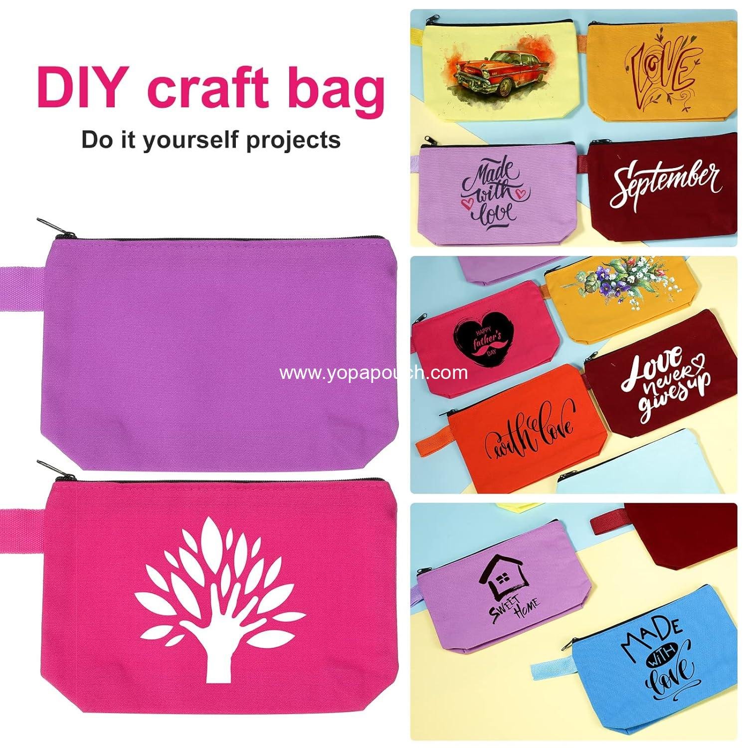 Wholesale 30 Pcs Makeup Bag Set - Travel Canvas Cosmetic Pouches, Portable Blank Zipper Toiletry Organizers (9.8 x 5 x 2 Inch) for Women - Multipurpose Assorted Colors - OEM Supplier