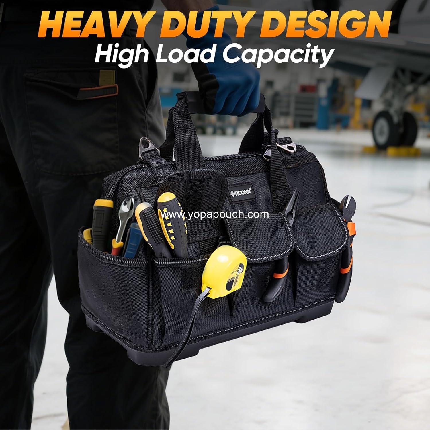 Wholesale Heavy Duty Tool Bag with Multi-Pockets | Portable Organizer Storage Bag with Adjustable Shoulder Strap and Ergonomic Handle (16