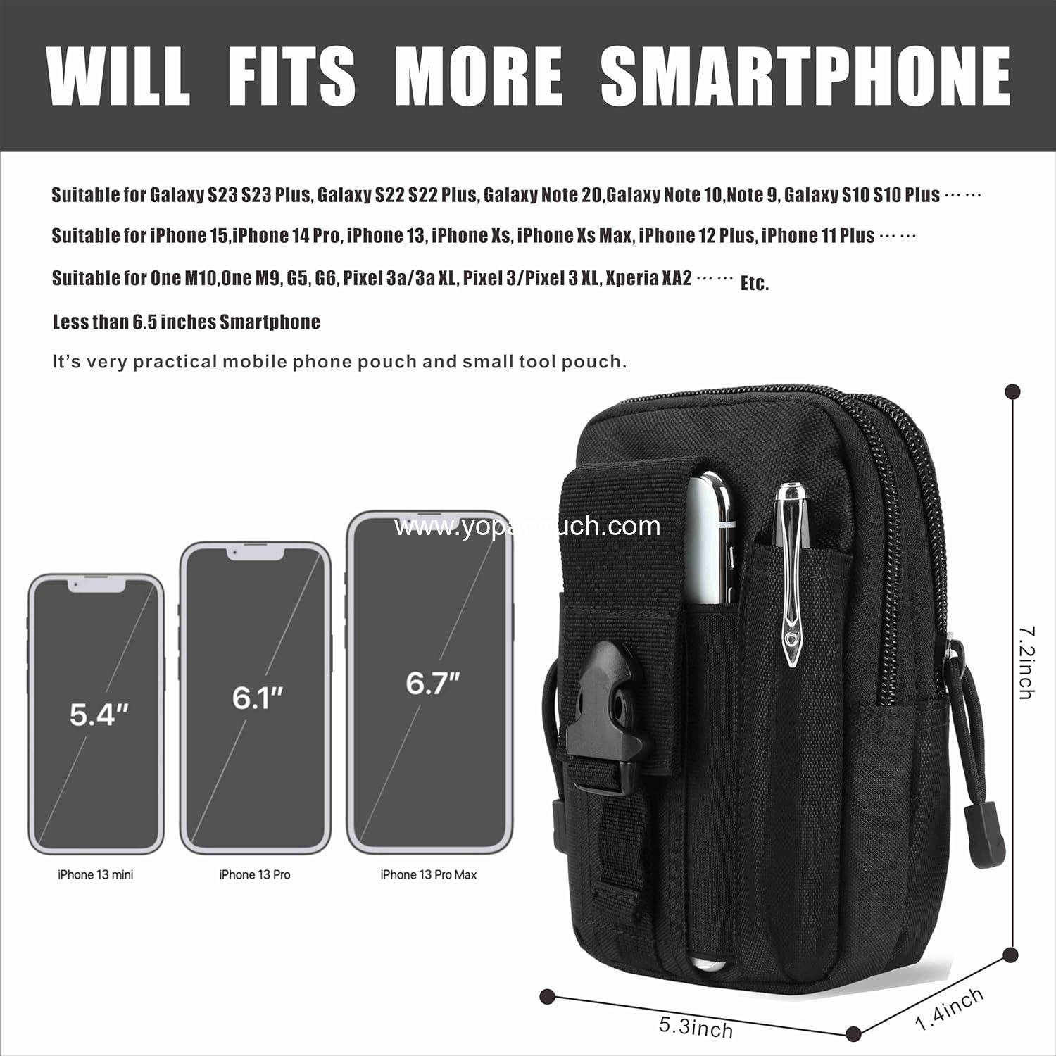 Wholesale Tactical Waist Pouch EDC Molle Bag Belt Phone Holster Carrying Pouch for Smartphones and Tools - Supplier