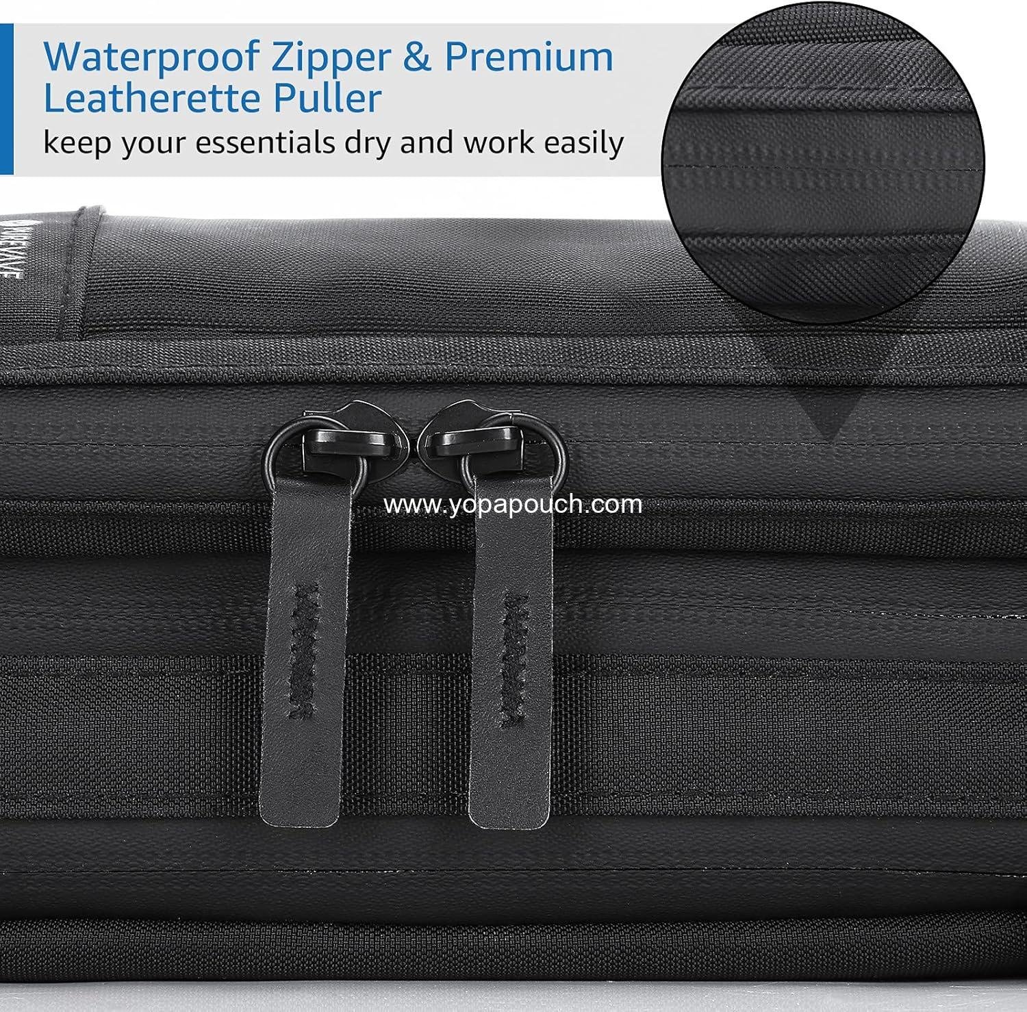 OEM Compact Men's Toiletry Travel Bag, Waterproof Dopp Kit, Wash Pouch, Black - Supplier