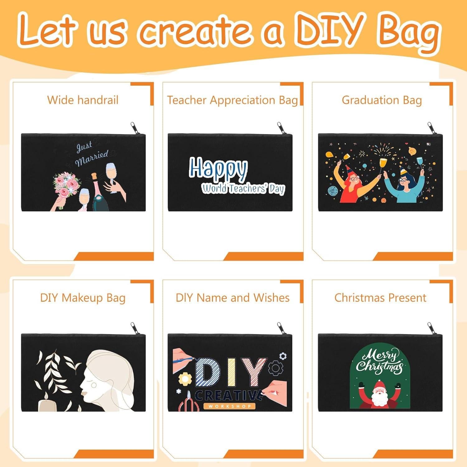 Wholesale 80 Pcs Canvas Makeup Bags - 6.89 x 4.33 Inches Bulk Blank DIY Pencil Pouches, Multi-Purpose Cosmetic, Toiletry, and Stationery Storage Supplier