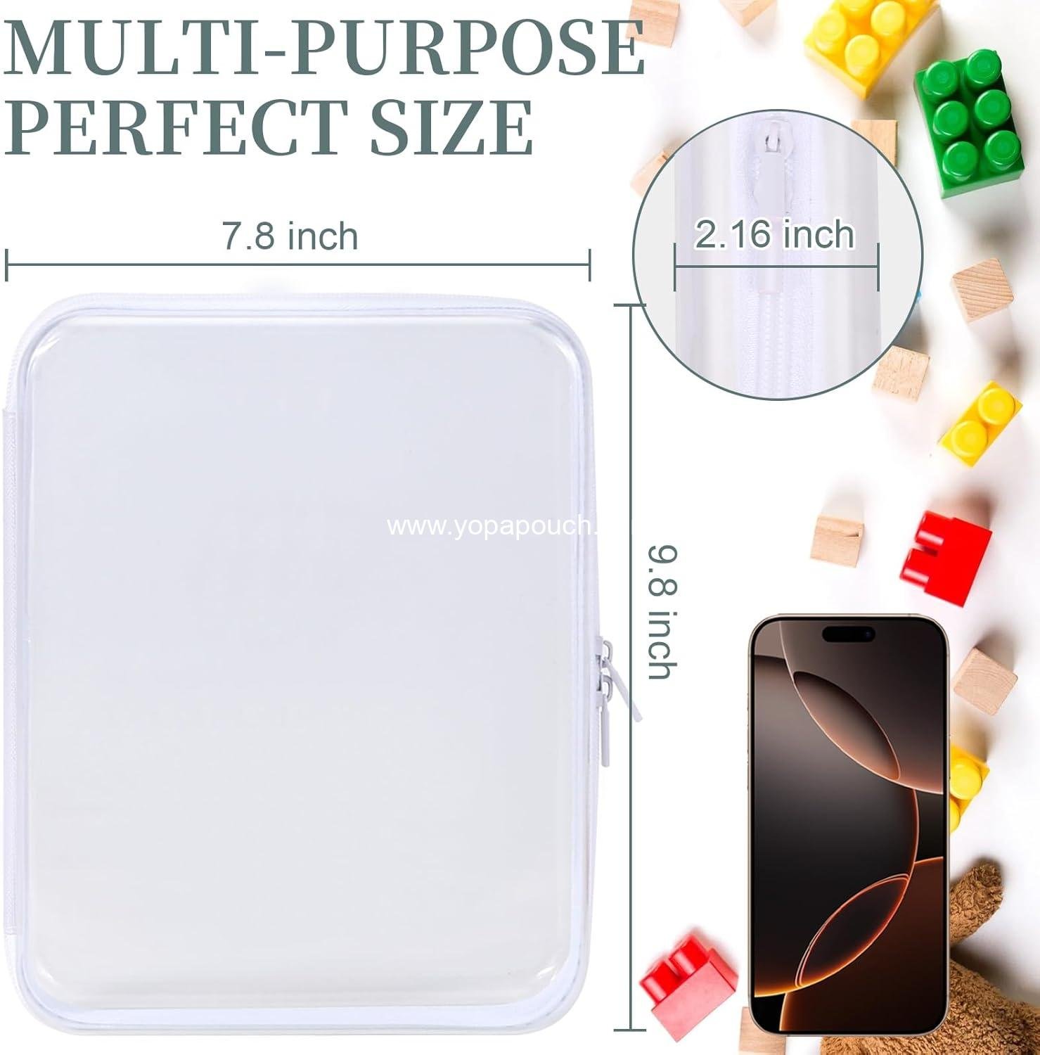 Wholesale Clear Hard Shell Zipper Case 3 Pack, Waterproof Makeup Organizer and Toy Storage Bag, Diaper Bag Organizing Pouches, Large Size Plastic Pouch for Travel, Office, Home - Manufacturer