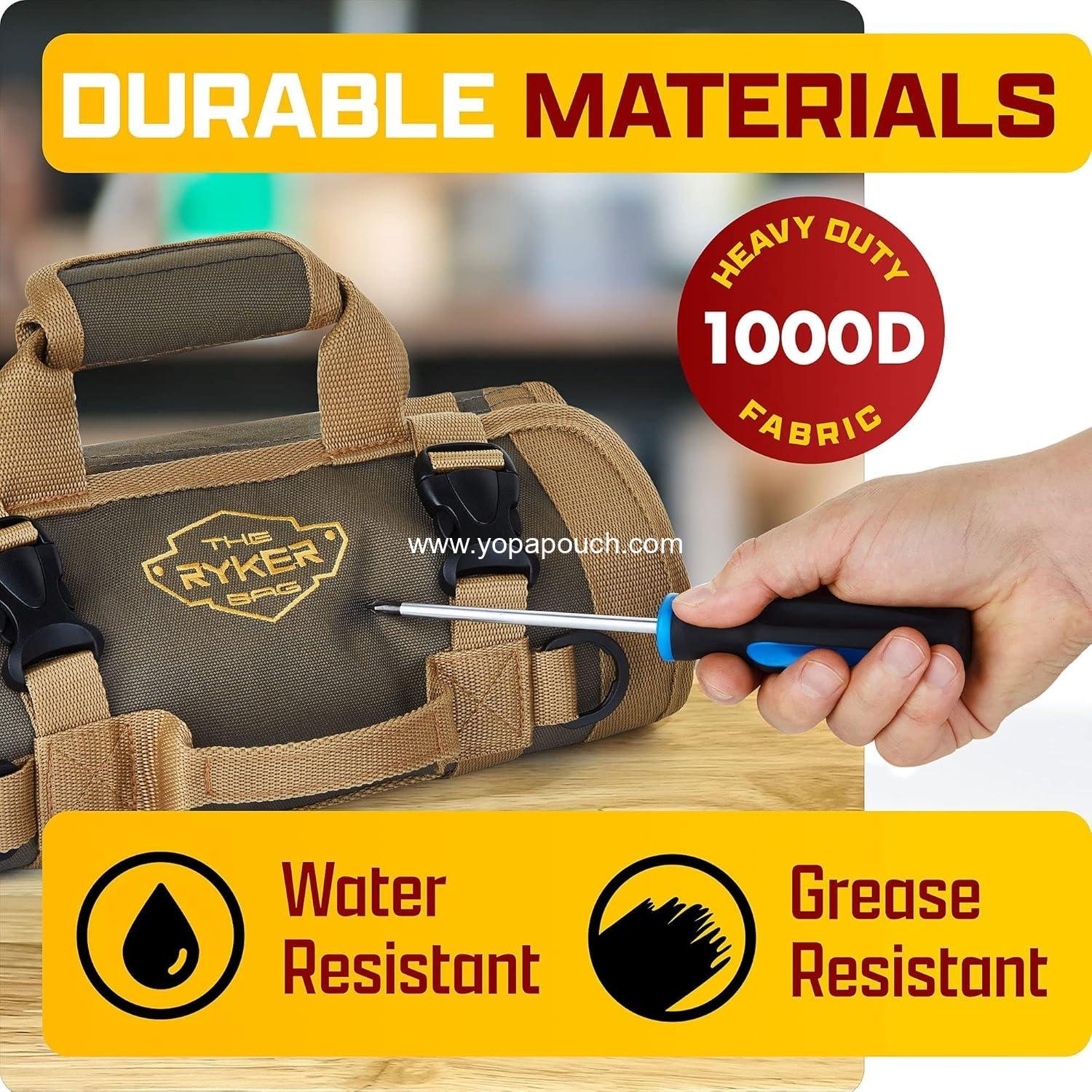 Wholesale Heavy Duty Motorcycle Tool Roll Bag Organizer - Portable Rollup Tool Bag with Detachable Pouches - Men's Gifts for Him - Mechanic & Electrician - Supplier Wholesale Heavy Duty Motorcycle Tool Roll Bag Organizer - Portable Rollup Tool Bag with Detachable Pouches - Men's Gifts for Him - Mechanic & Electrician - Supplier