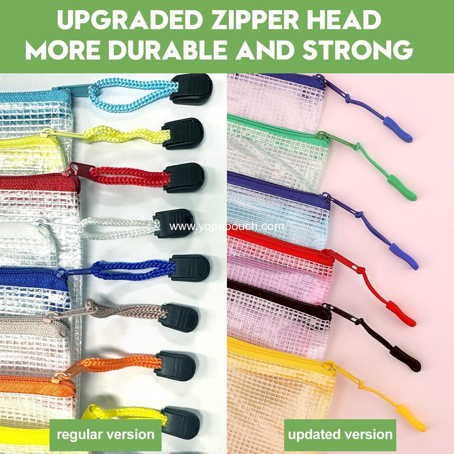 Wholesale 24pcs Mesh Zipper Pouch Bags A4 for Classroom Organization, Board Game & Puzzle Storage, Toys, Cosmetics, and Travel File Bags - Supplier