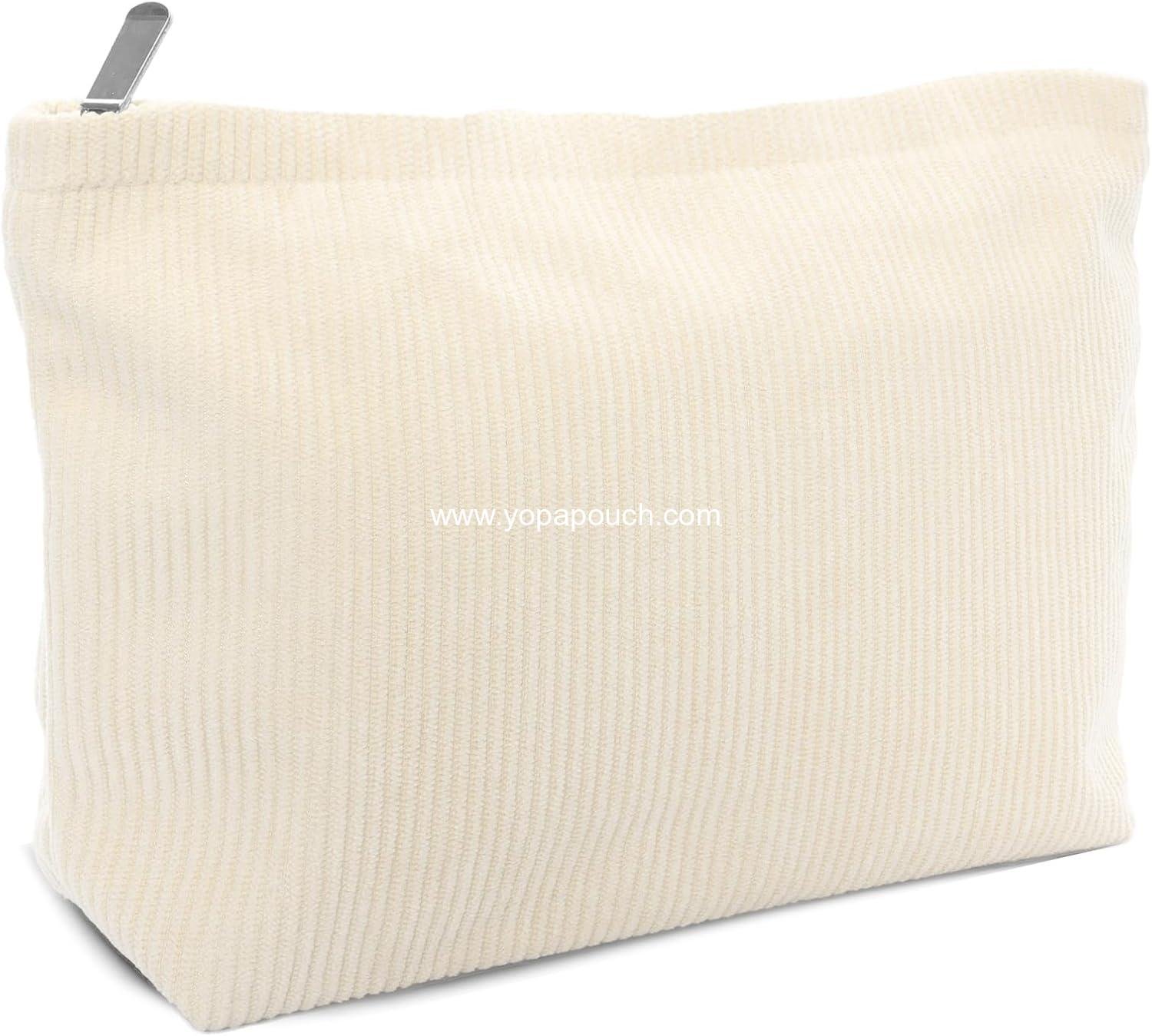 Makeup Bag Large Capacity Cosmetic Bag for Women Corduroy Travel Toiletry Bags Handbags Makeup Zipper Pouch Purse Organizer