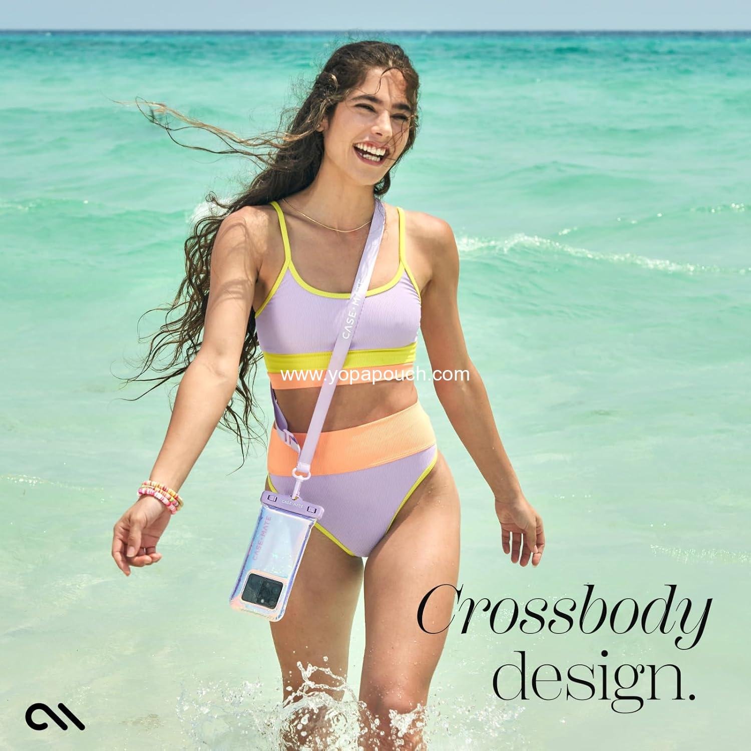 Wholesale IP68 Waterproof Phone Pouch - Floating Case with Crossbody Lanyard - Essential Travel Accessory - Touchscreen Friendly - Compatible with All Devices - Iridescent - Supplier