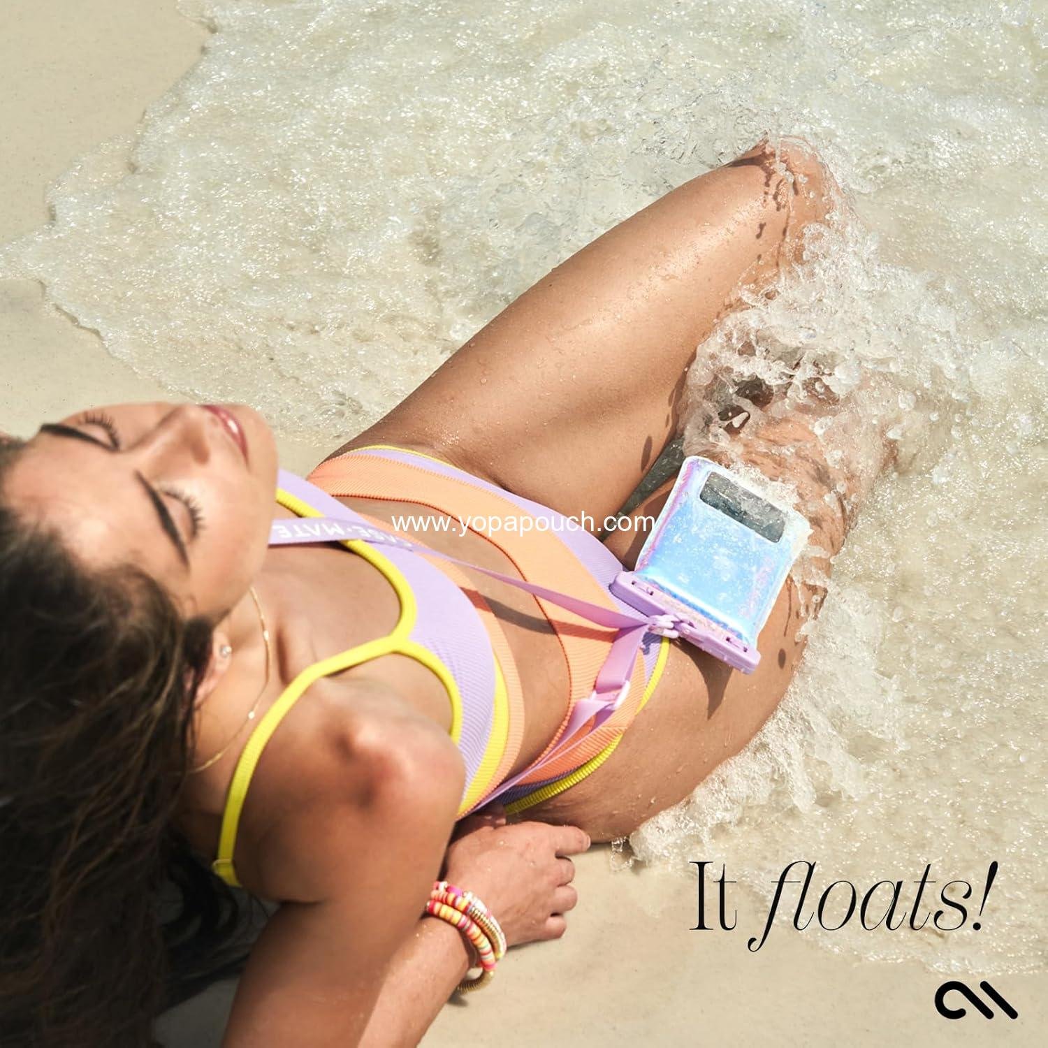 Wholesale IP68 Waterproof Phone Pouch - Floating Case with Crossbody Lanyard - Essential Travel Accessory - Touchscreen Friendly - Compatible with All Devices - Iridescent - Supplier