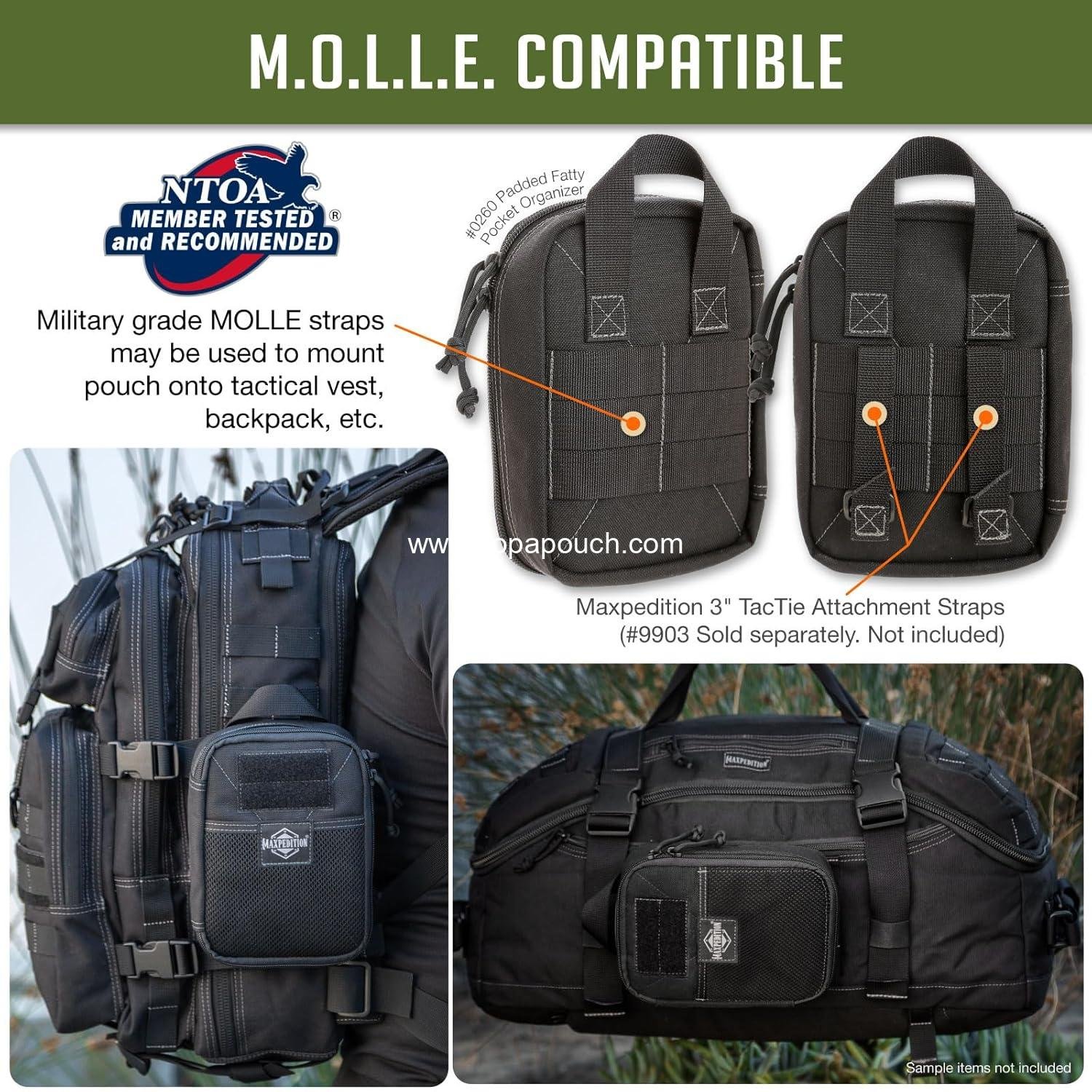 Wholesale Padded Fatty Pocket Organizer (5” x 2” x 7”) EDC Pouch, Tactical Tool Pouch for Organization, MOLLE Accessories for Everyday Carry, Supplier