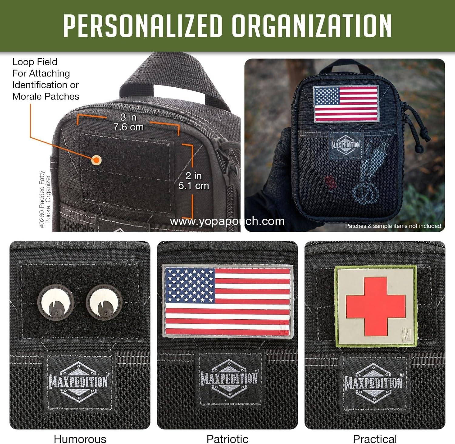 Wholesale Padded Fatty Pocket Organizer (5” x 2” x 7”) EDC Pouch, Tactical Tool Pouch for Organization, MOLLE Accessories for Everyday Carry, Supplier