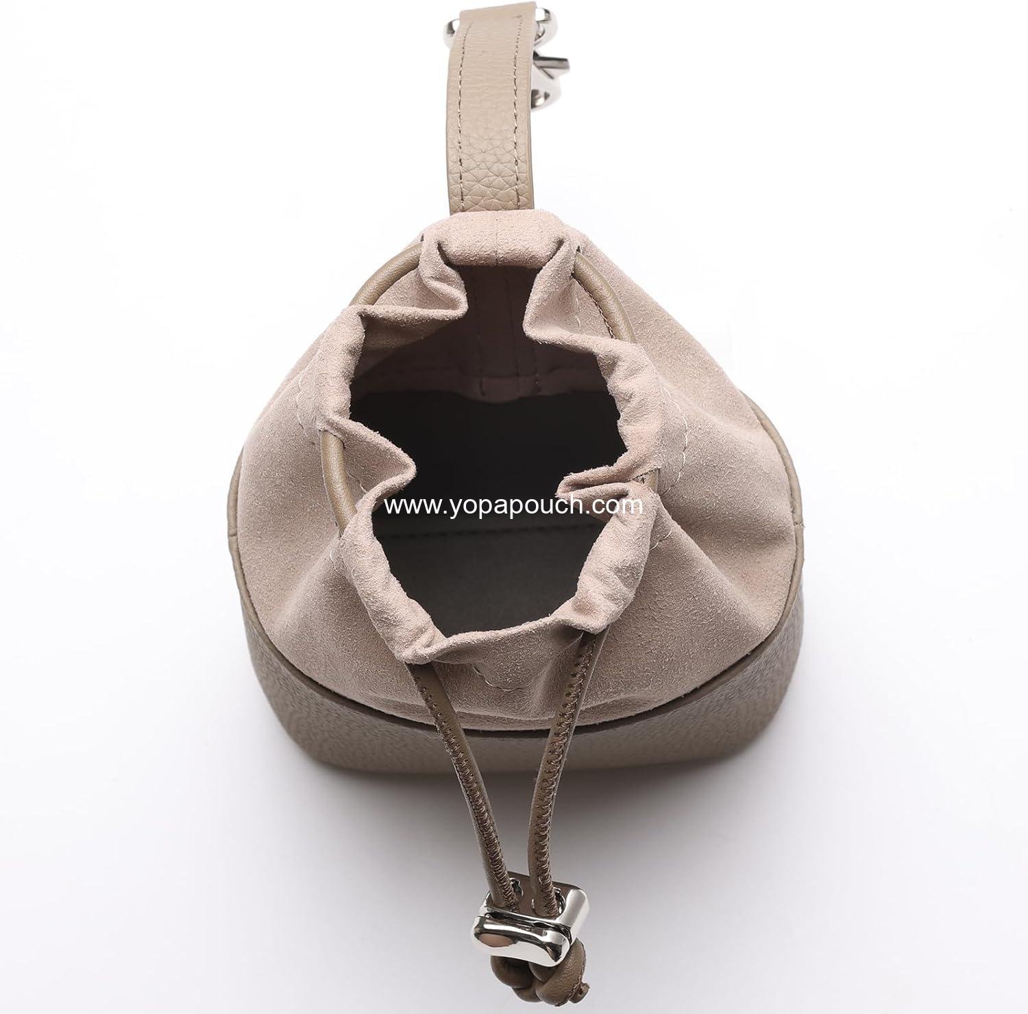 Wholesale Dog Treat Pouch for Training - Wide Opening Drawstring Closure Hands-Free Waist Bag with Belt Clip Carabiner Portable Snack Holder for Walking Hiking (Beige) Manufacturer