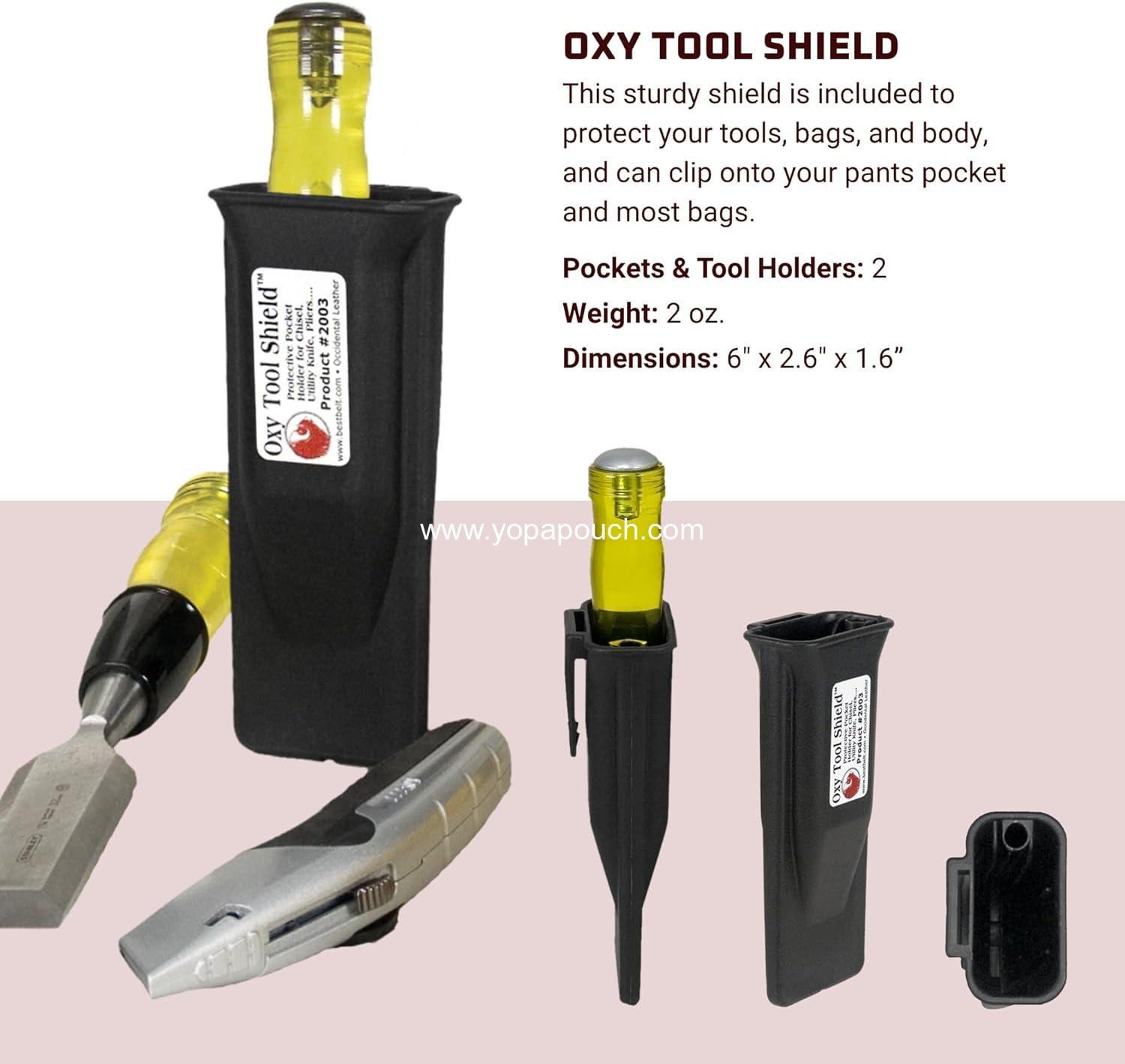 Wholesale 5-in-1 Tool Holder, OxyRed - 5X Tool Capacity - Includes 2003 Oxy Tool Shield - Fits Belts Up to 3” Wide - Supplier