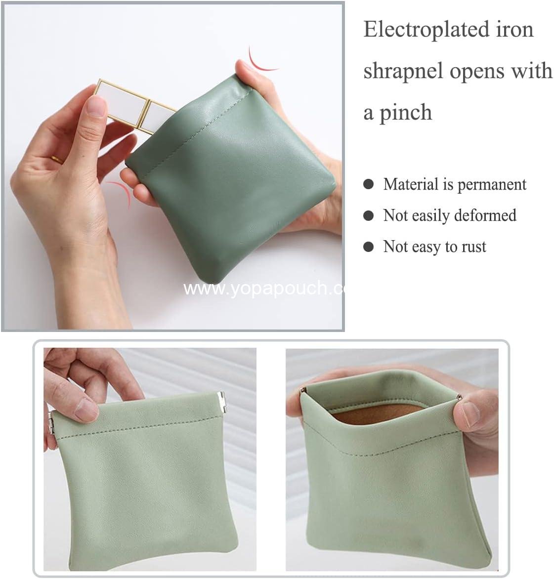 Wholesale Waterproof Leather Squeeze Makeup Pouch - 3Pcs Portable Travel Cosmetic Bag, Self-Closing Toiletry Organizer - Supplier