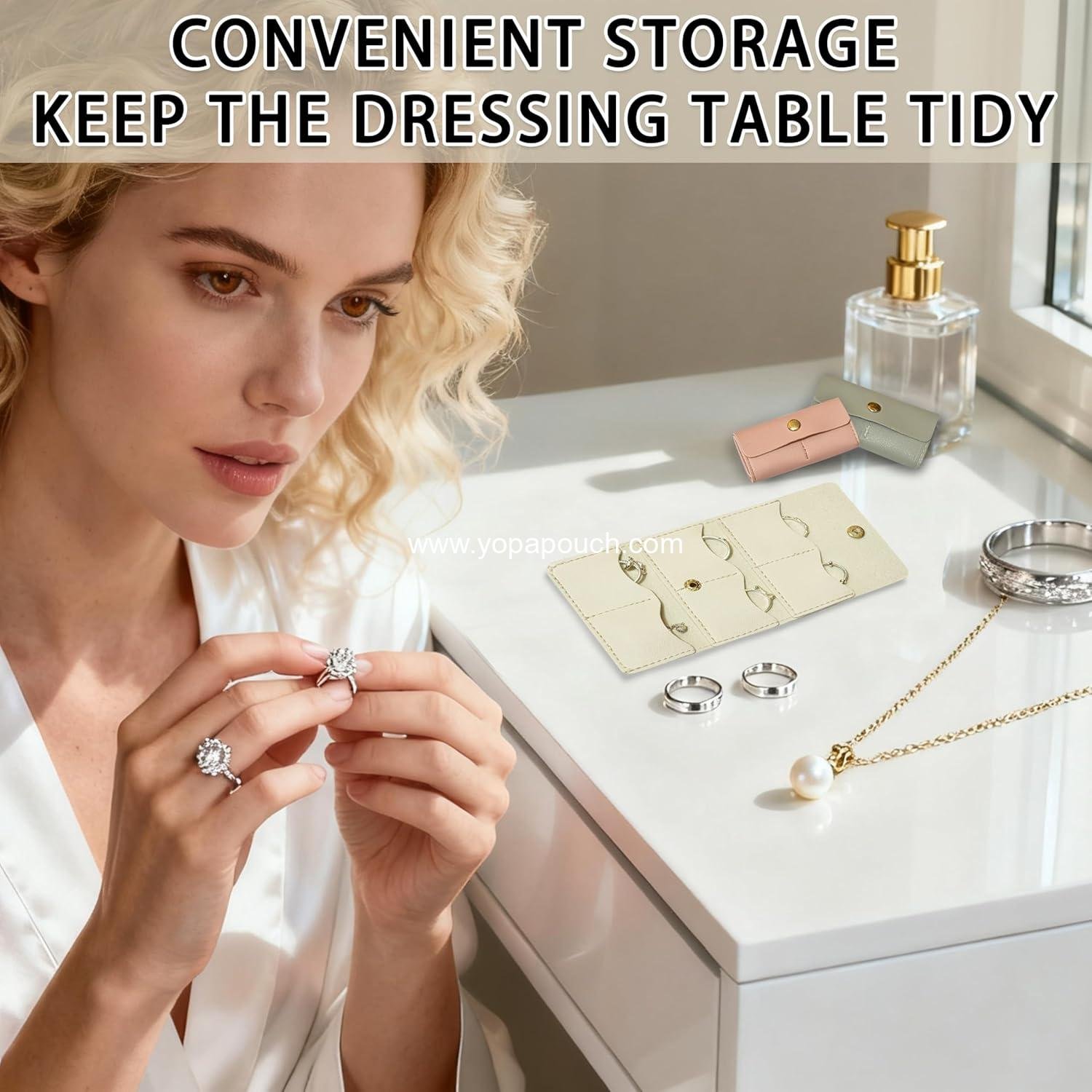 Wholesale Mini Travel Jewelry Bag, Portable Jewelry Organizer Roll Pouch, Foldable Travel Case for Rings Necklaces Earrings (Gray) Supplier Wholesale Mini Travel Jewelry Bag, Portable Jewelry Organizer Roll Pouch, Foldable Travel Case for Rings Necklaces Earrings (Gray) Supplier