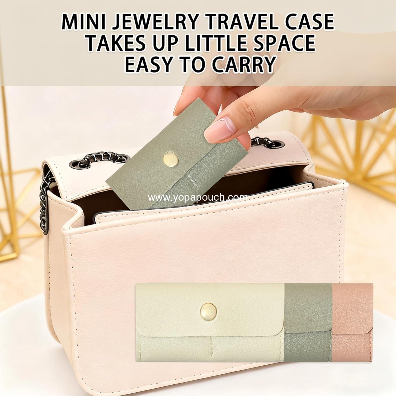 Wholesale Mini Travel Jewelry Bag, Portable Jewelry Organizer Roll Pouch, Foldable Travel Case for Rings Necklaces Earrings (Gray) Supplier Wholesale Mini Travel Jewelry Bag, Portable Jewelry Organizer Roll Pouch, Foldable Travel Case for Rings Necklaces Earrings (Gray) Supplier