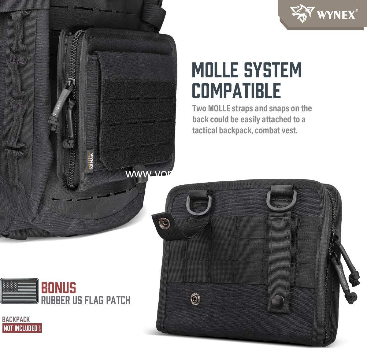 Wholesale Tactical Folding Admin Pouch, Molle Tool Bag with Laser-Cut Design, Utility Organizer EDC Medical Bag, Modular Tactical Waist Pouch with U.S. Patch, Supplier